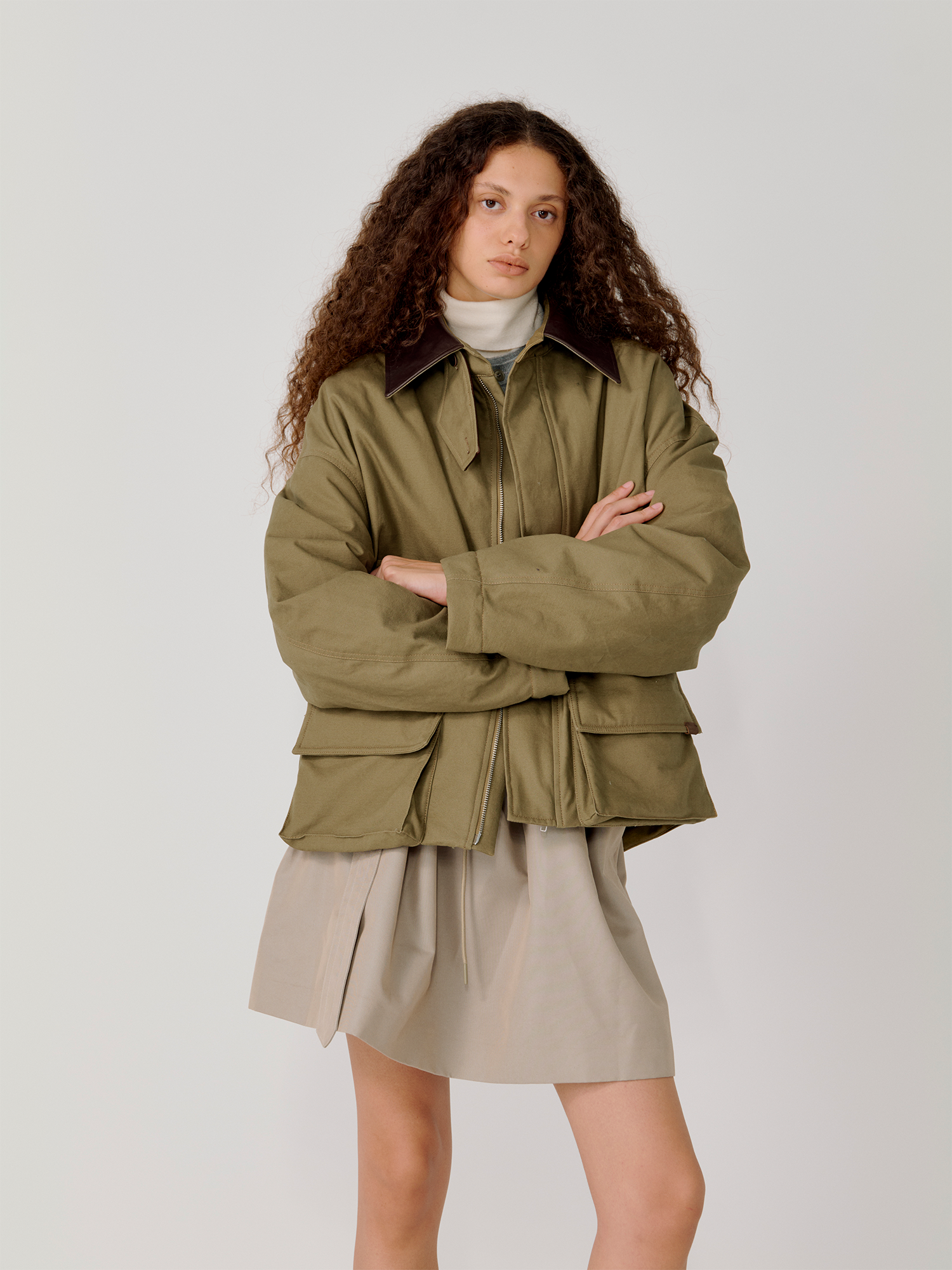 OPICLOTH Faux Leather Collar Windproof Jacket-Jacket-XS-Free Shipping Leatheretro