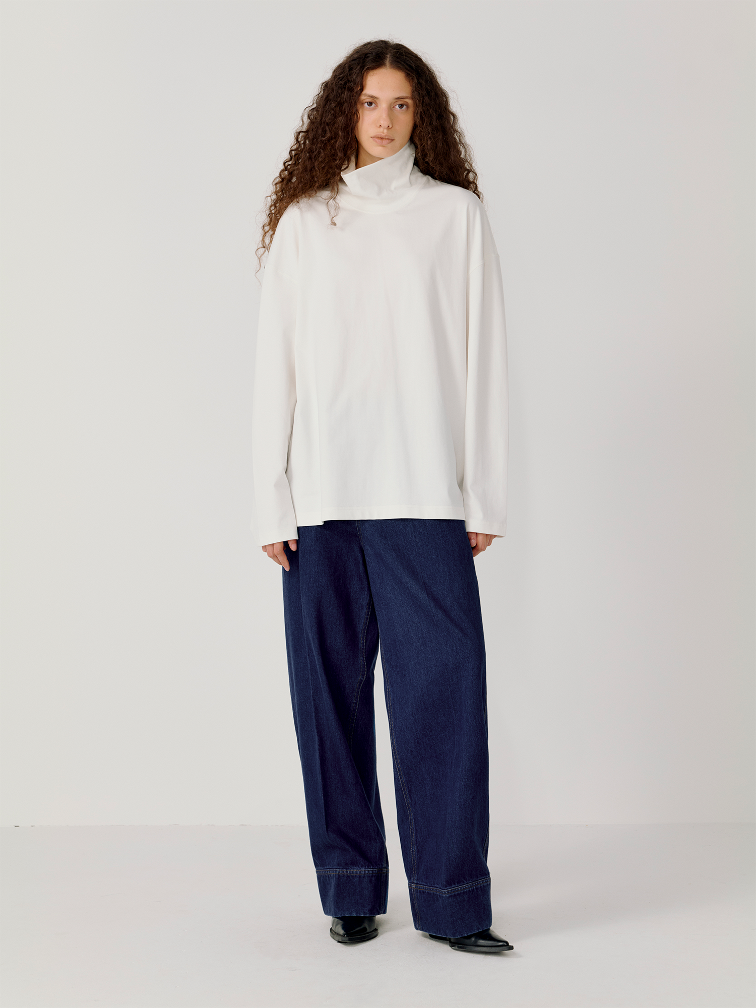 OPICLOTH Washed Straight-Leg Denim Trousers-Jeans-XS-Free Shipping Leatheretro