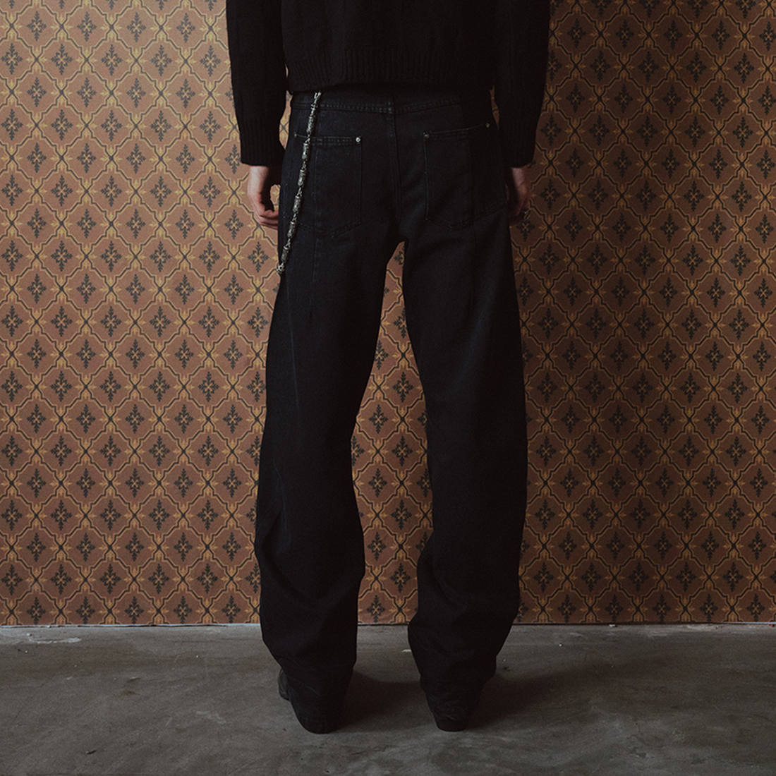 RICHILL Washed Panel Button-Fly Balloon-Leg Jeans-Jeans-S-Free Shipping Leatheretro