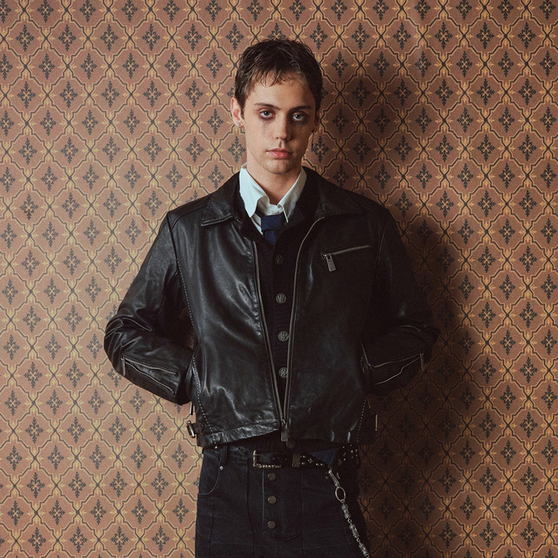 RICHILL Multi-Zipper Leather Cropped Jacket-Jacket-S-Free Shipping Leatheretro