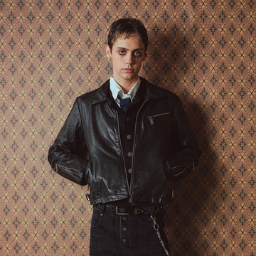 RICHILL Multi-Zipper Leather Cropped Jacket-Jacket-S-Free Shipping Leatheretro