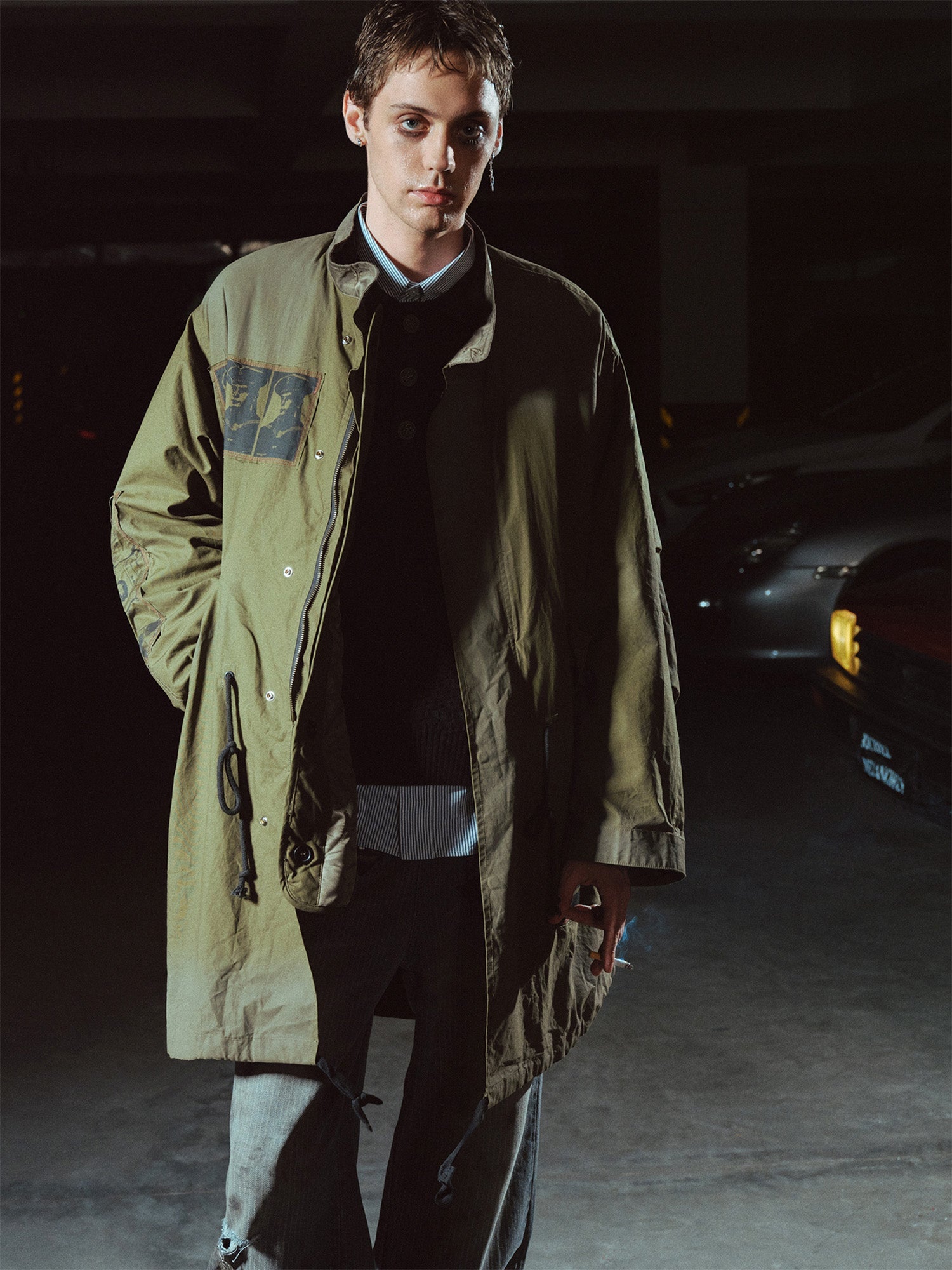 RICHILL Detachable Inner Liner Patch Parka-Jacket-S-Free Shipping Leatheretro