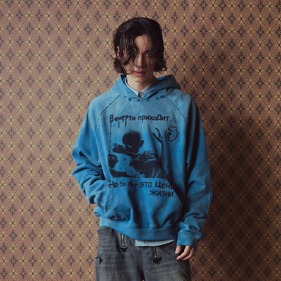 RICHILL Washed Vampire Graphic Hoodie-Hoodie-S-Free Shipping Leatheretro