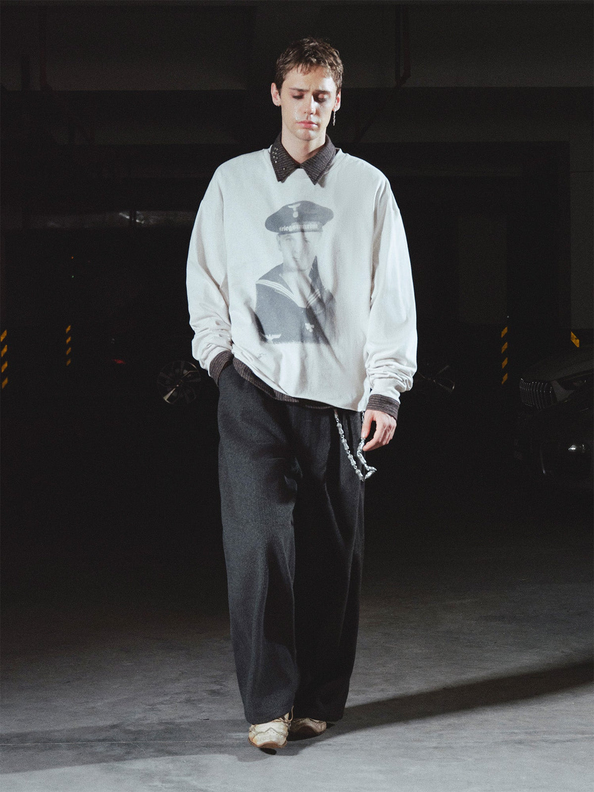 RICHILL Panel Pleated Wide-Leg Trousers-Jeans-S-Free Shipping Leatheretro