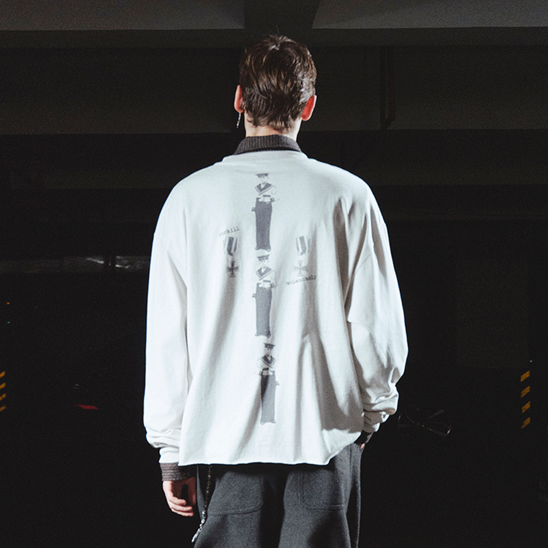 RICHILL Retro Naval Graphic Crewneck Long-Sleeve Tee-L/S Tee-S-Free Shipping Leatheretro