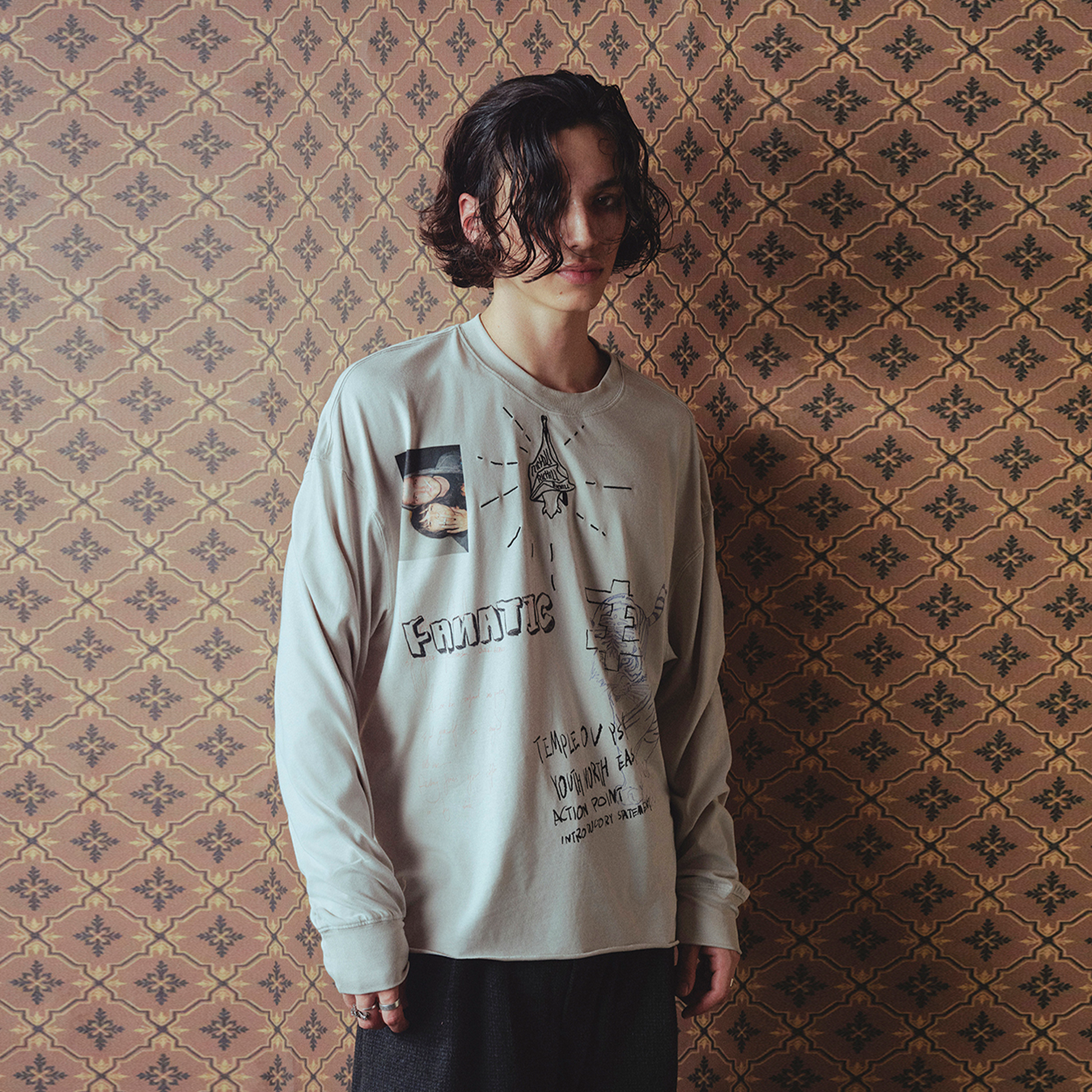 RICHILL Sketch Crewneck Long-Sleeve Tee-L/S Tee-S-Free Shipping Leatheretro