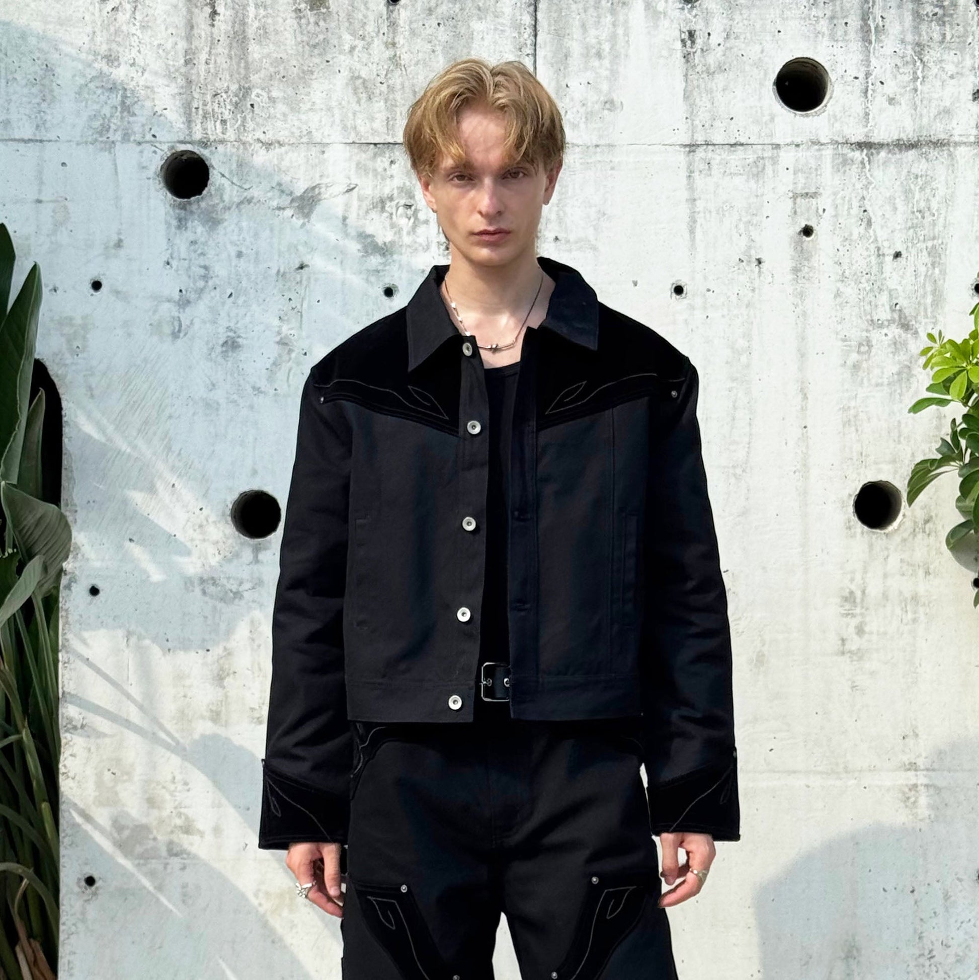 ESAIAS Totem Embroidered Velvet Panel Short Jacket-Jacket-S (Preorder)-Free Shipping Leatheretro