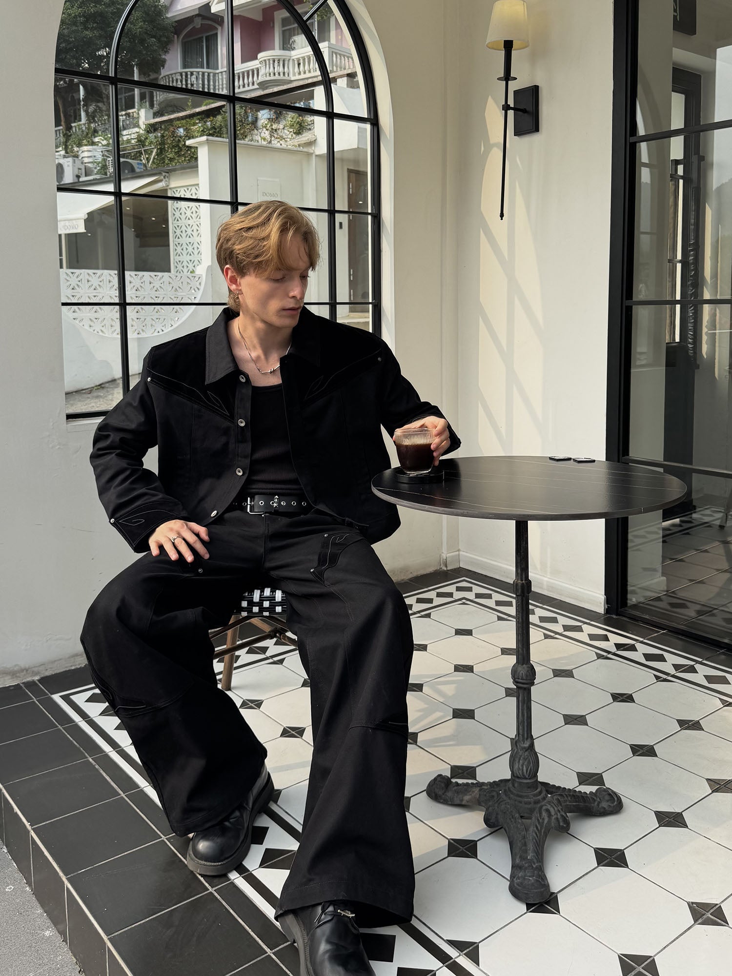 ESAIAS Totem Embroidered Velvet Panel Short Jacket-Jacket-S (Preorder)-Free Shipping Leatheretro