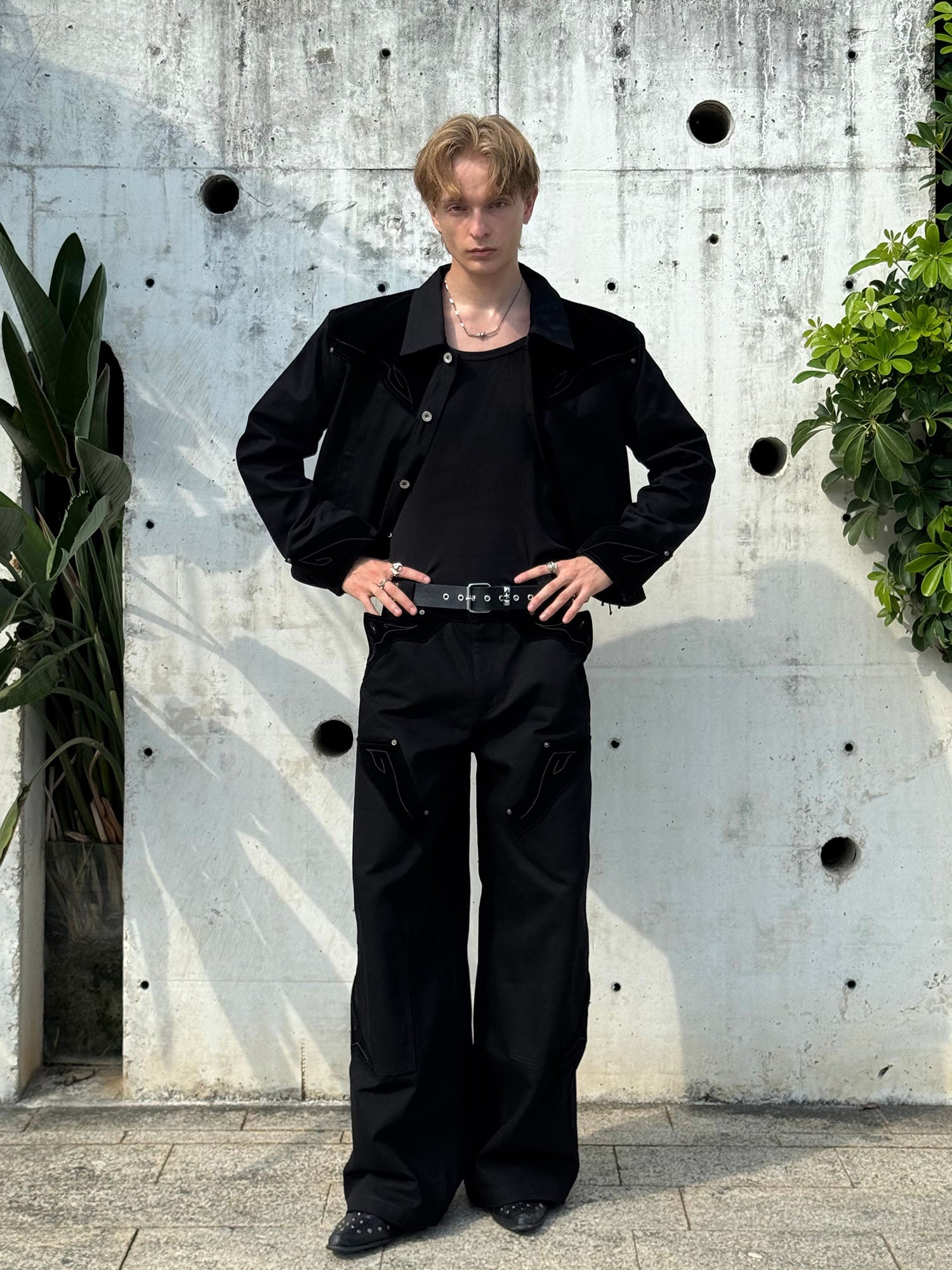 ESAIAS Totem Embroidered Velvet Panel Short Jacket-Jacket-S (Preorder)-Free Shipping Leatheretro