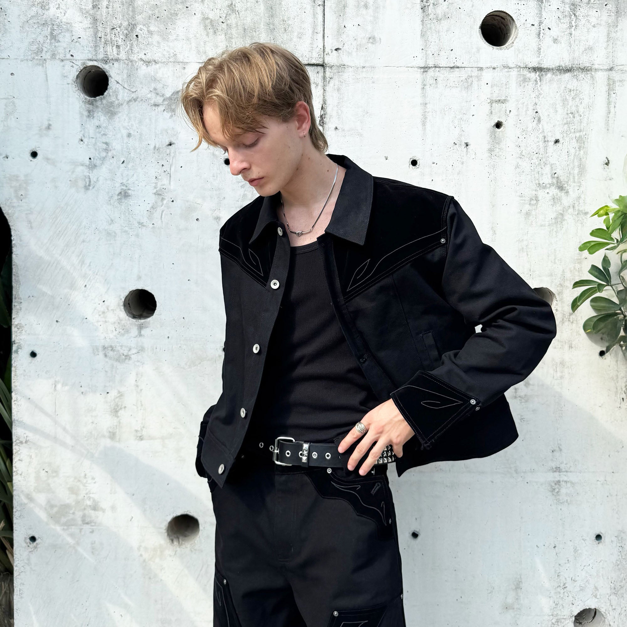 ESAIAS Totem Embroidered Velvet Panel Short Jacket-Jacket-S (Preorder)-Free Shipping Leatheretro