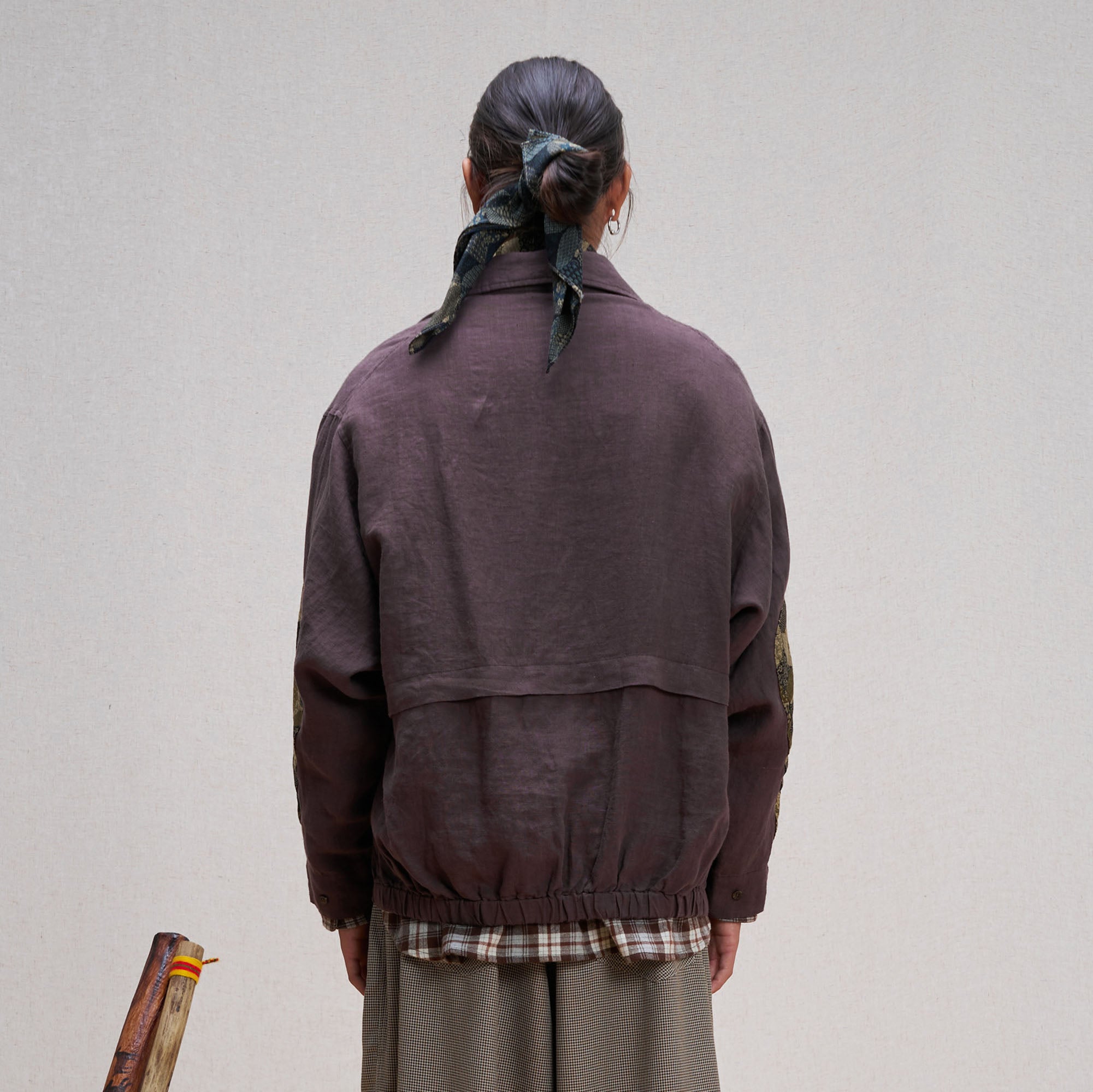 UNLIMITED MOTE Patched Elbow Multi-Pocket Linen Jacket-Jacket-S-White-Free Shipping Leatheretro