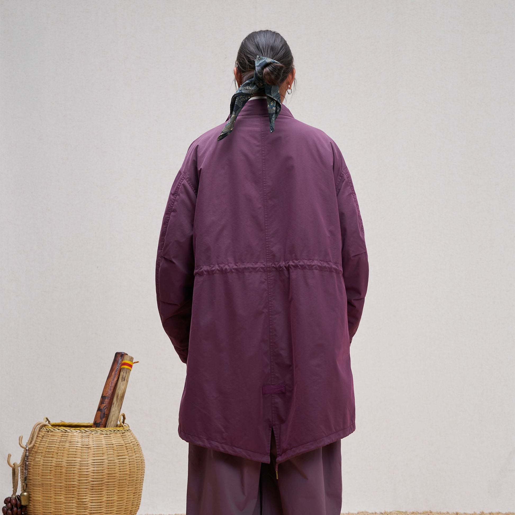 UNLIMITED MOTE Oversized Drawcord Parka-Jacket-S-Purple-Free Shipping Leatheretro