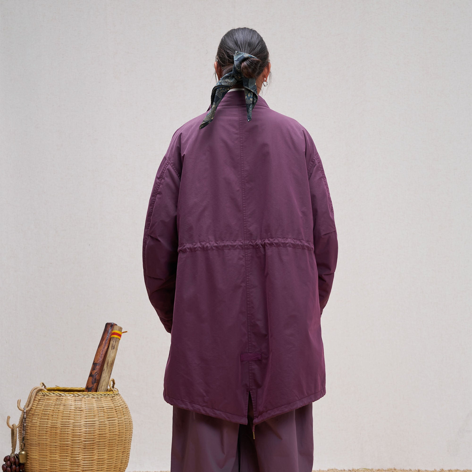 UNLIMITED MOTE Oversized Drawcord Parka-Jacket-S-Purple-Free Shipping Leatheretro