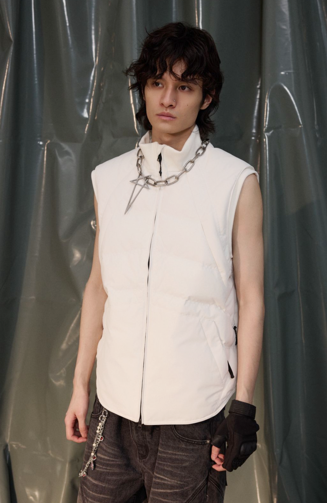 RECOVER ZONE Essential Windproof Down Vest-Vest-S-White-Free Shipping Leatheretro