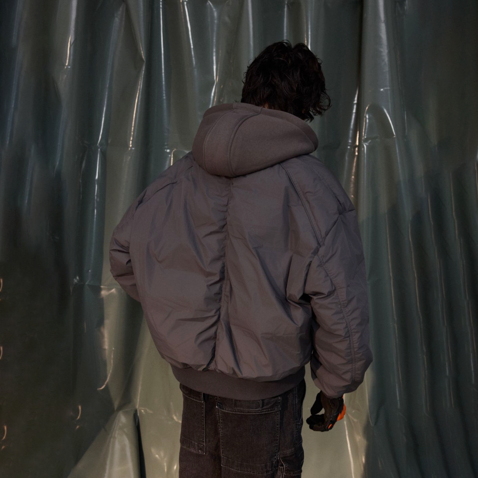 RECOVER ZONE Ruched Layered Hooded Down Jacket-Jacket-S-Dark Gray-Free Shipping Leatheretro