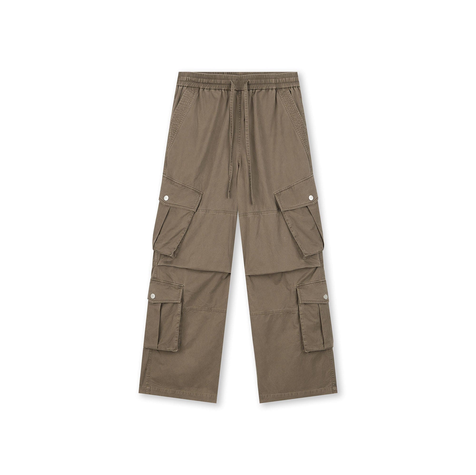 BONELESS Multi-Pocket Pleated Knee Drawstring Pants-Pants-S-Free Shipping Leatheretro