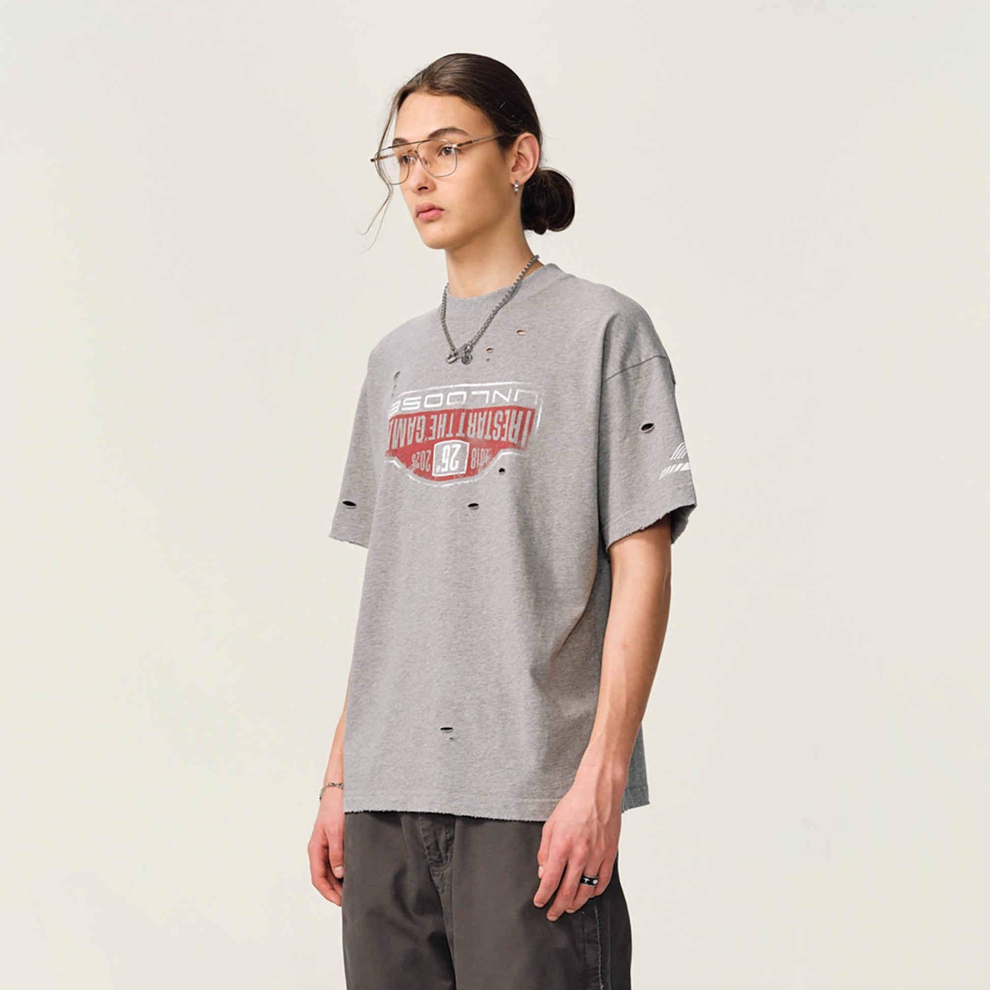 OVDY Retro Distressed Graphic T-Shirt-T Shirt-S-Yellow-Free Shipping Leatheretro