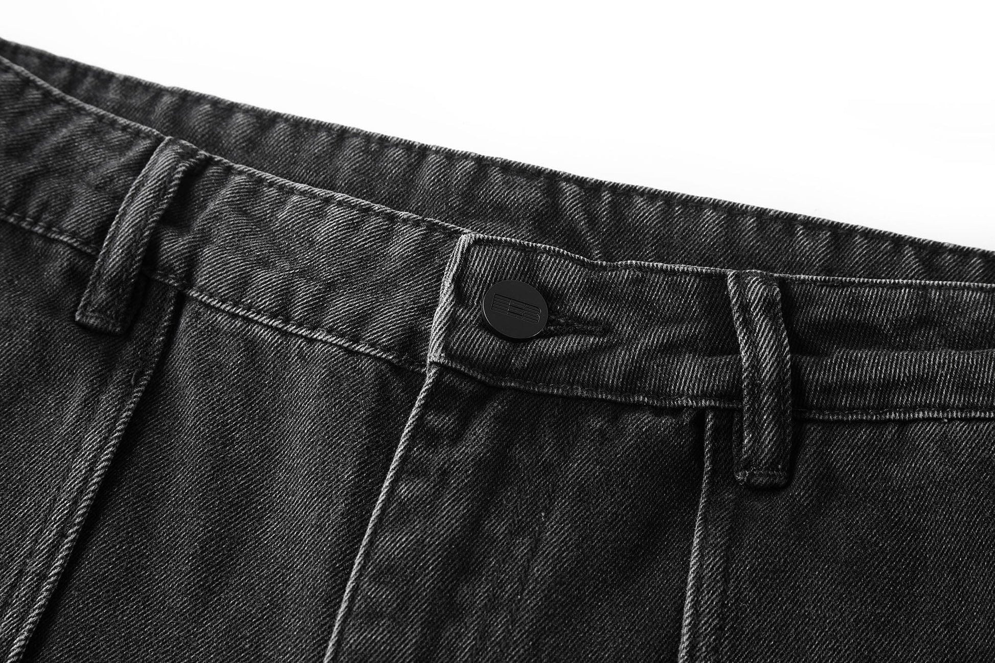 BONELESS Crinkled Embroidered Straight-Leg Jeans-Jeans-S-Free Shipping Leatheretro