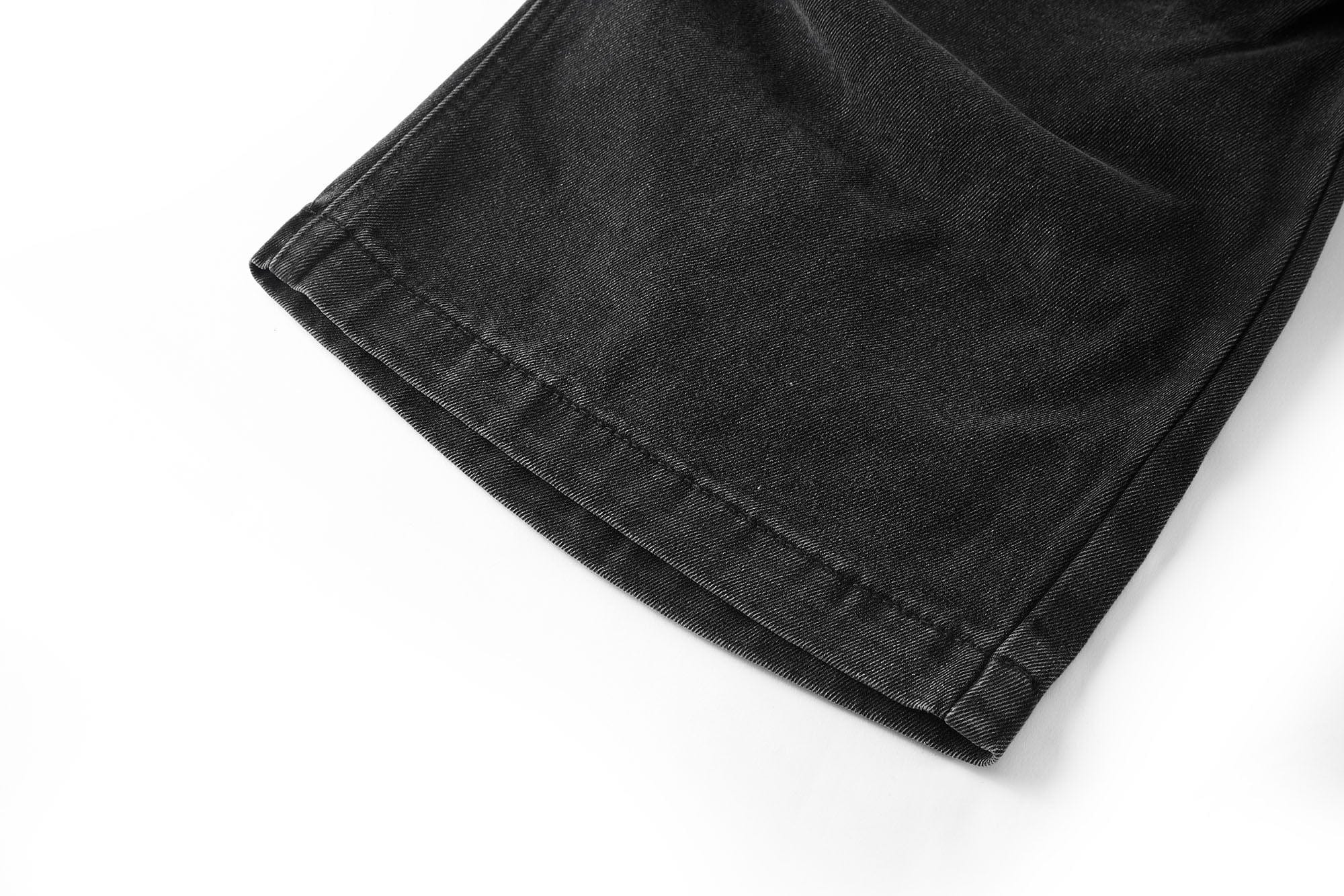 BONELESS Crinkled Embroidered Straight-Leg Jeans-Jeans-S-Free Shipping Leatheretro