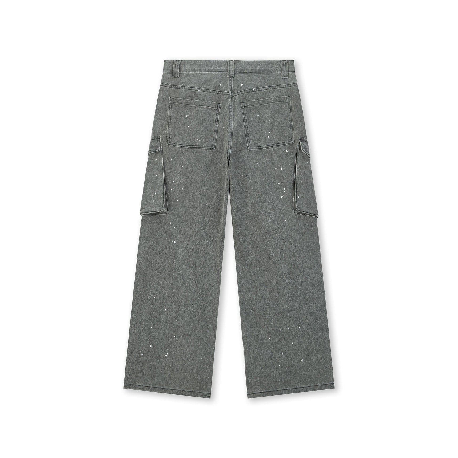 BONELESS Washed Sprinkle Pleated Knee Cargo Jeans-Jeans-S-Free Shipping Leatheretro