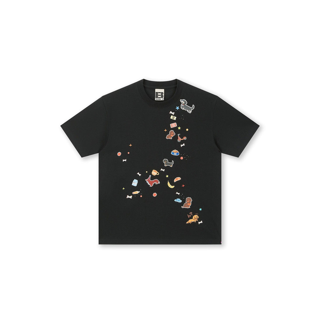 BONELESS Dachshund Patch Sorona T-Shirt-T Shirt-S-Black-Free Shipping Leatheretro