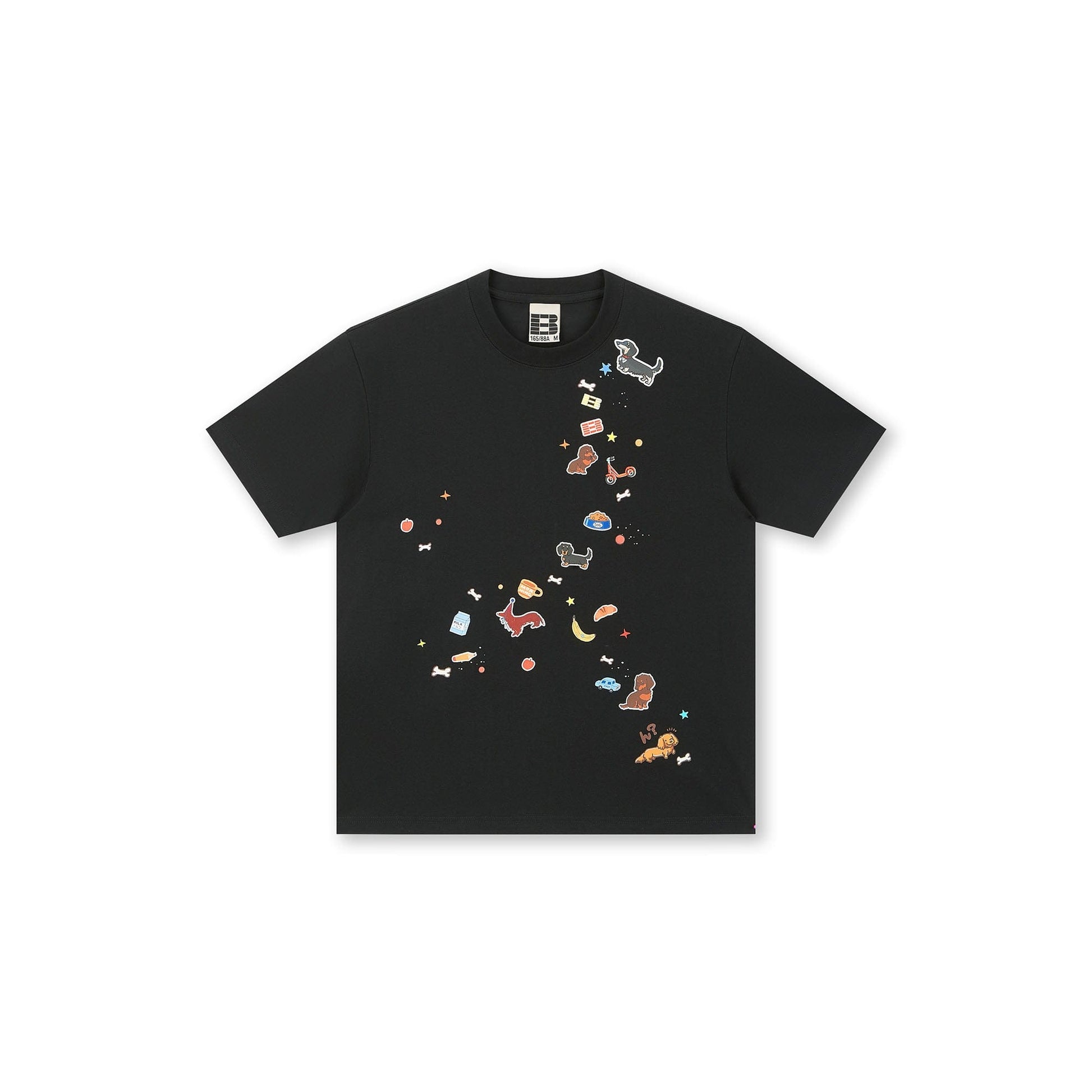 BONELESS Dachshund Patch Sorona T-Shirt-T Shirt-S-Black-Free Shipping Leatheretro