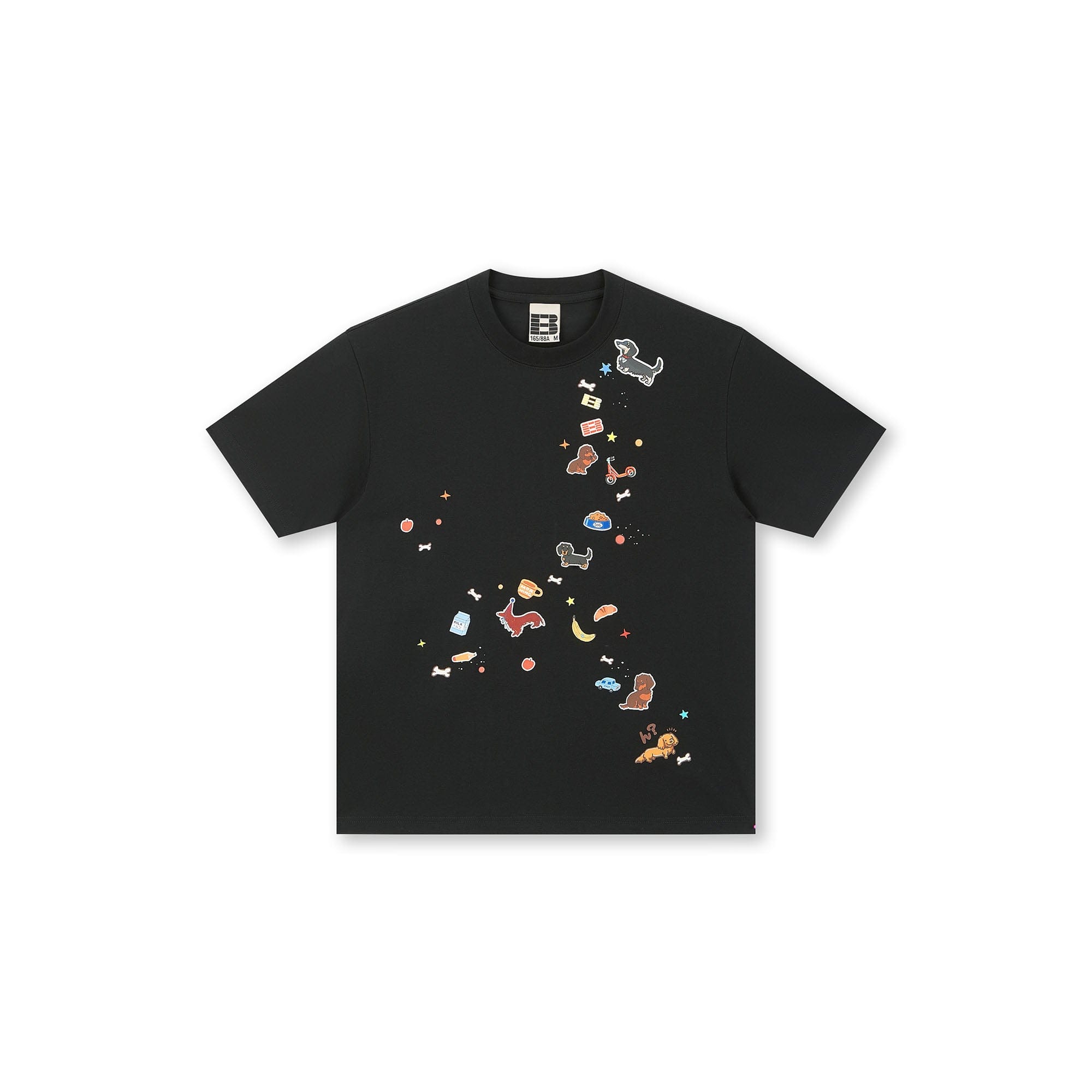 BONELESS Dachshund Patch Sorona T-Shirt-T Shirt-S-Black-Free Shipping Leatheretro