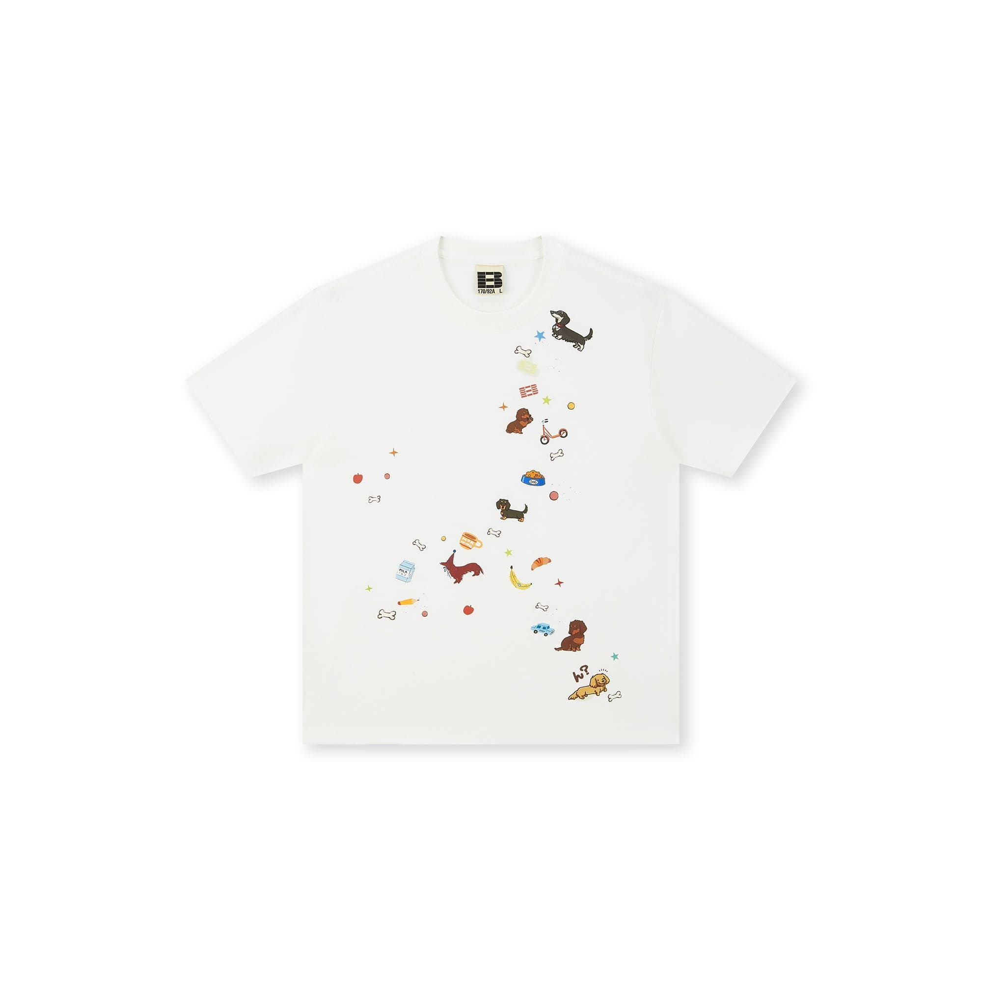 BONELESS Dachshund Patch Sorona T-Shirt-T Shirt-S-White-Free Shipping Leatheretro