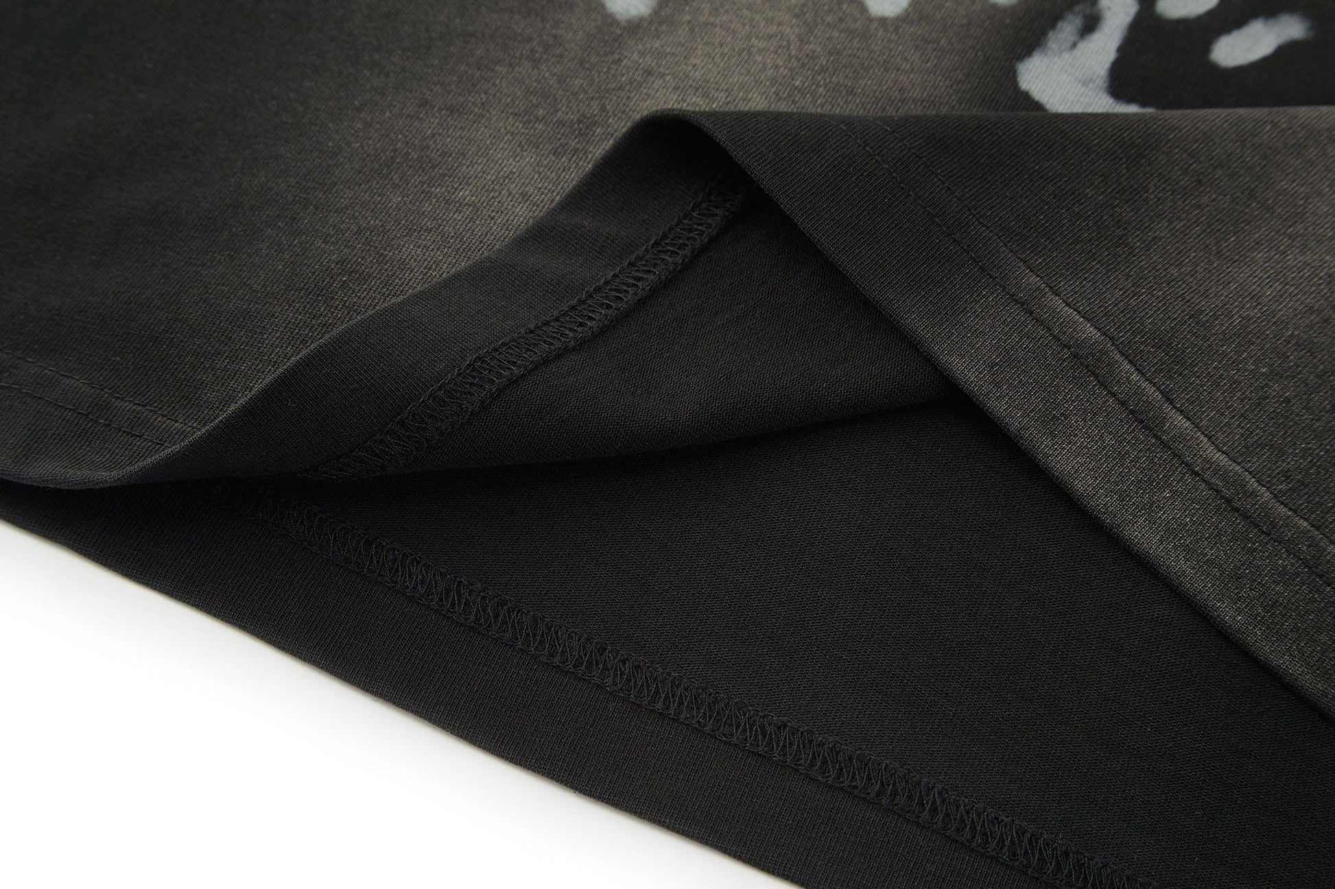 BONELESS Graffiti Distressed Washed T-Shirt-T Shirt-S-Black-Free Shipping Leatheretro