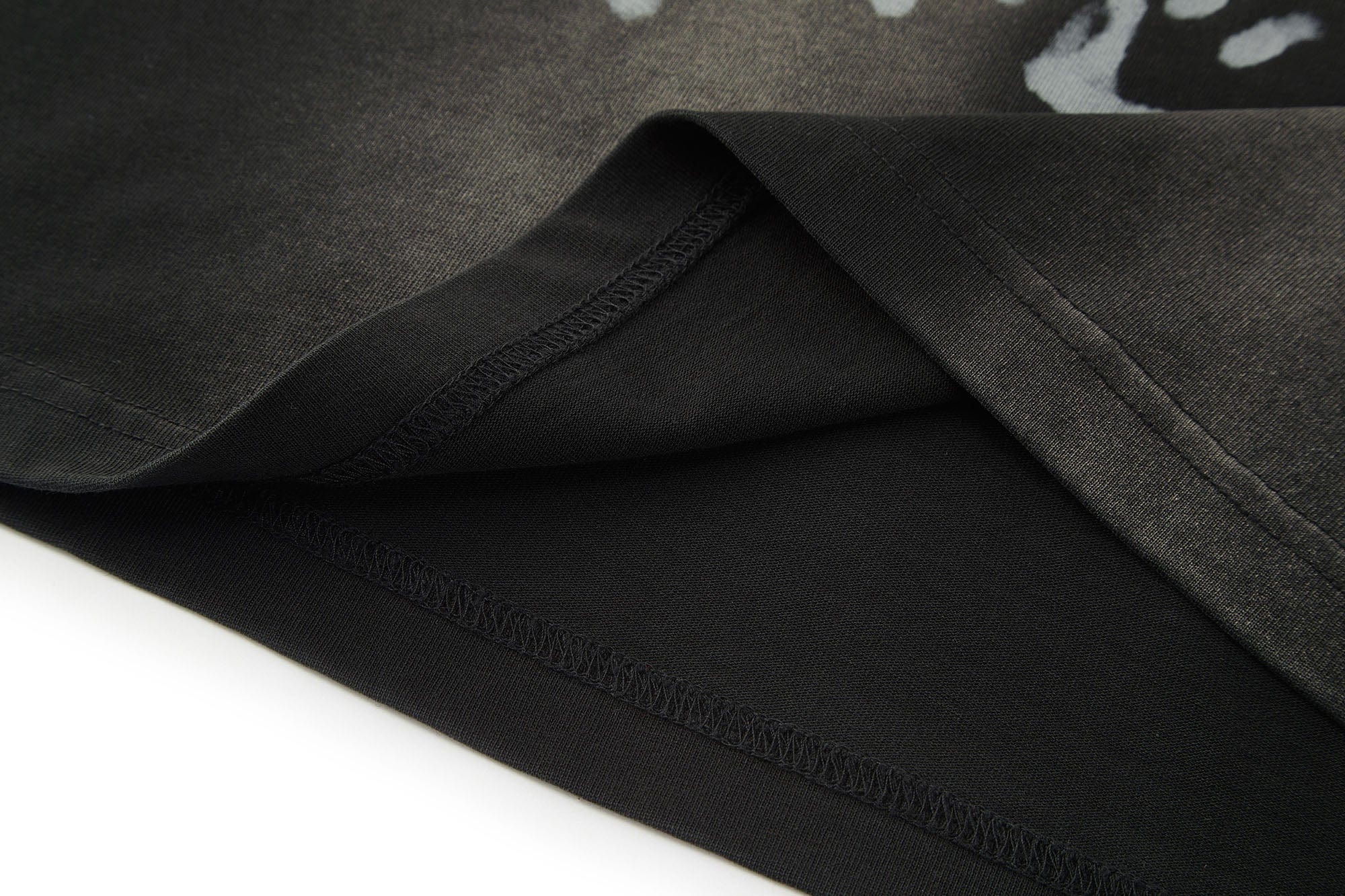 BONELESS Graffiti Distressed Washed T-Shirt-T Shirt-S-Black-Free Shipping Leatheretro