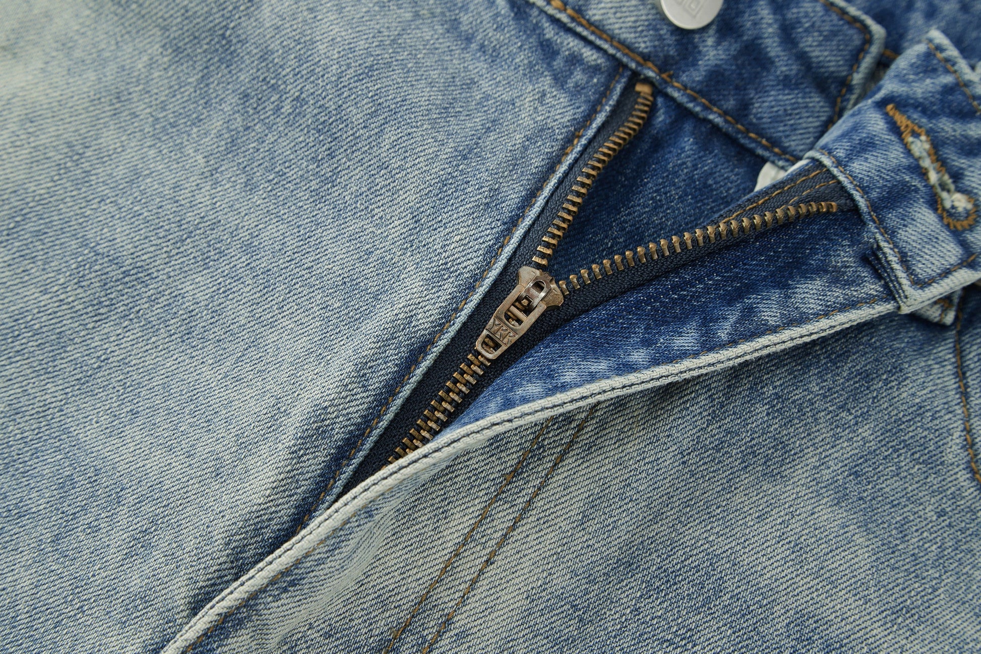 BONELESS Washed Ripped Hem Curved Baggy Jeans-Jeans-S-Blue-Free Shipping Leatheretro