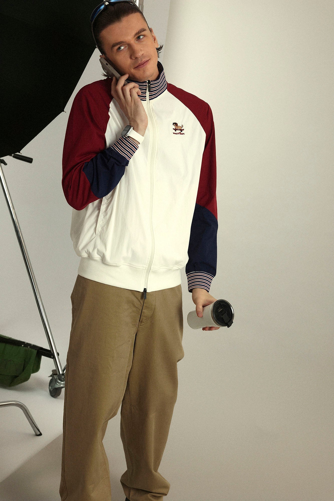 UMAMIISM Contrast Raglan Waterproof Track Jacket-Jacket-XS-White A-Free Shipping Leatheretro