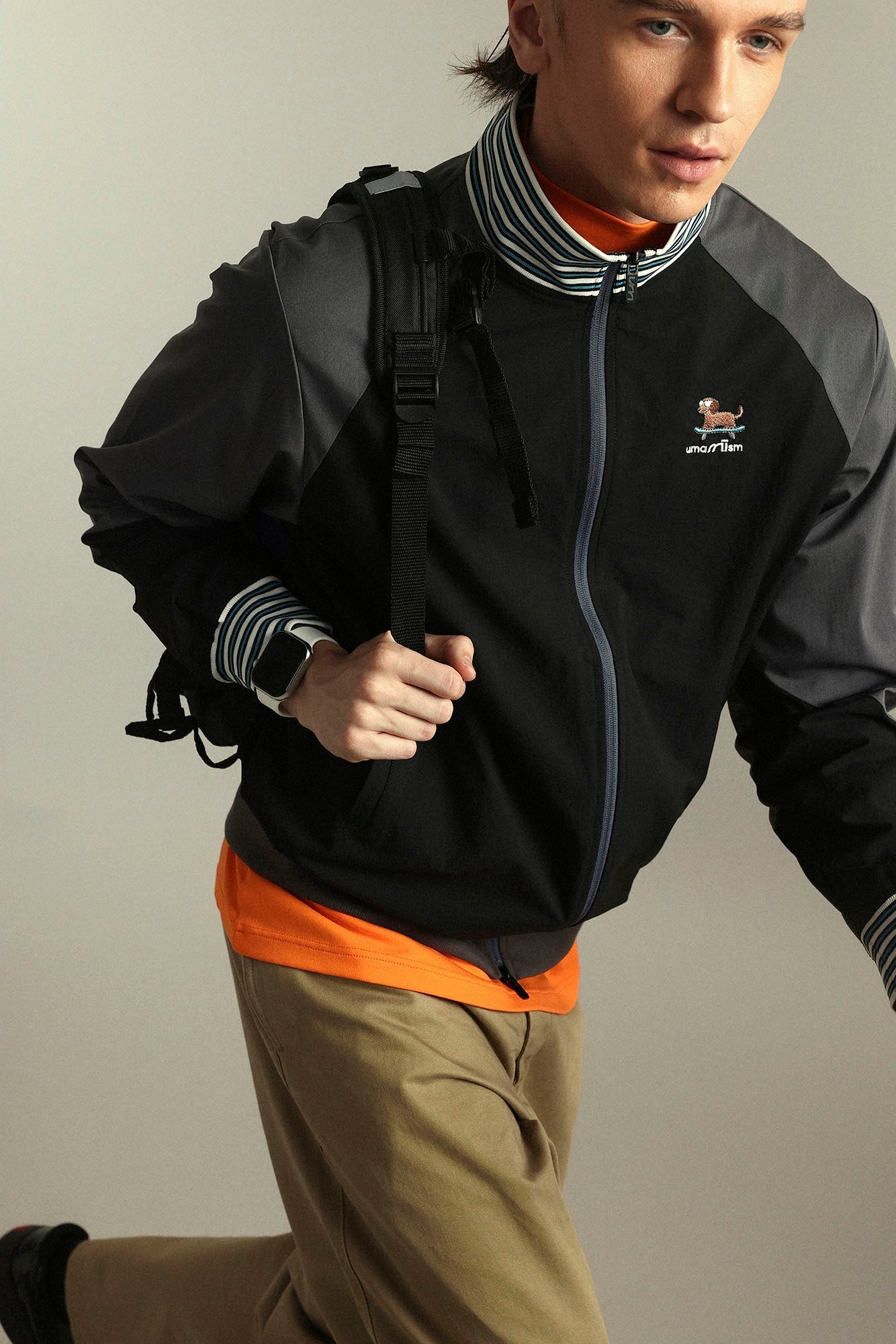 UMAMIISM Contrast Raglan Waterproof Track Jacket-Jacket-XS-White A-Free Shipping Leatheretro