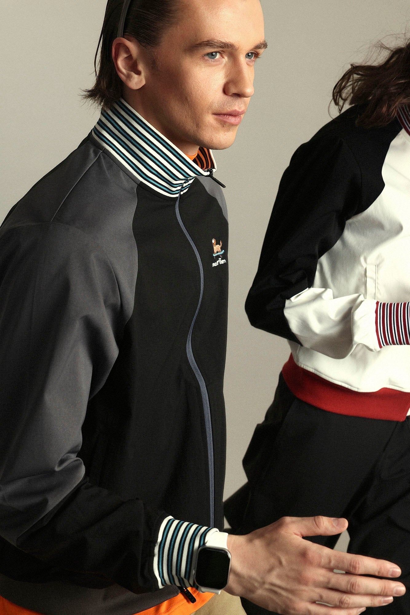 UMAMIISM Contrast Raglan Waterproof Track Jacket-Jacket-XS-White A-Free Shipping Leatheretro