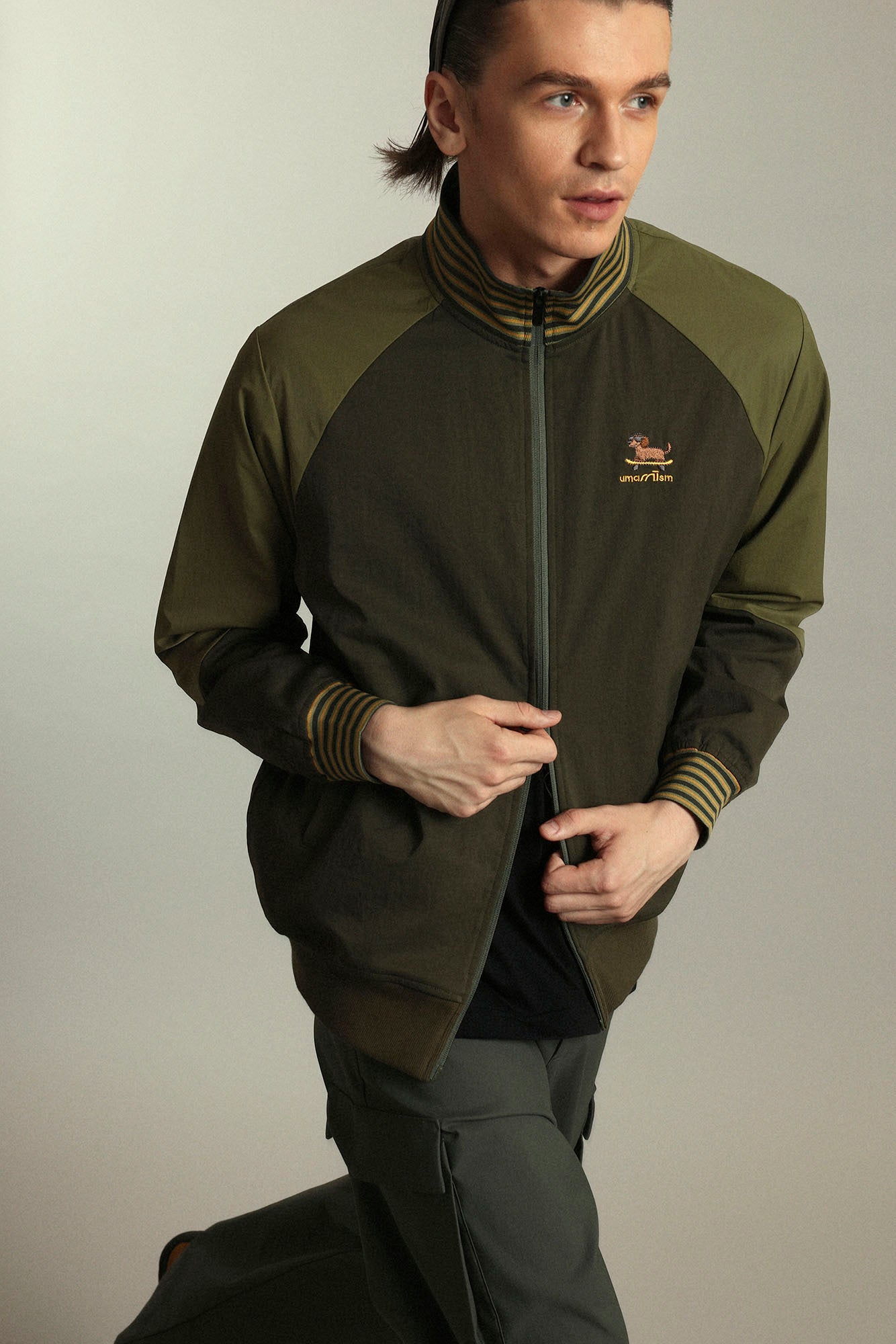 UMAMIISM Contrast Raglan Waterproof Track Jacket-Jacket-XS-White A-Free Shipping Leatheretro