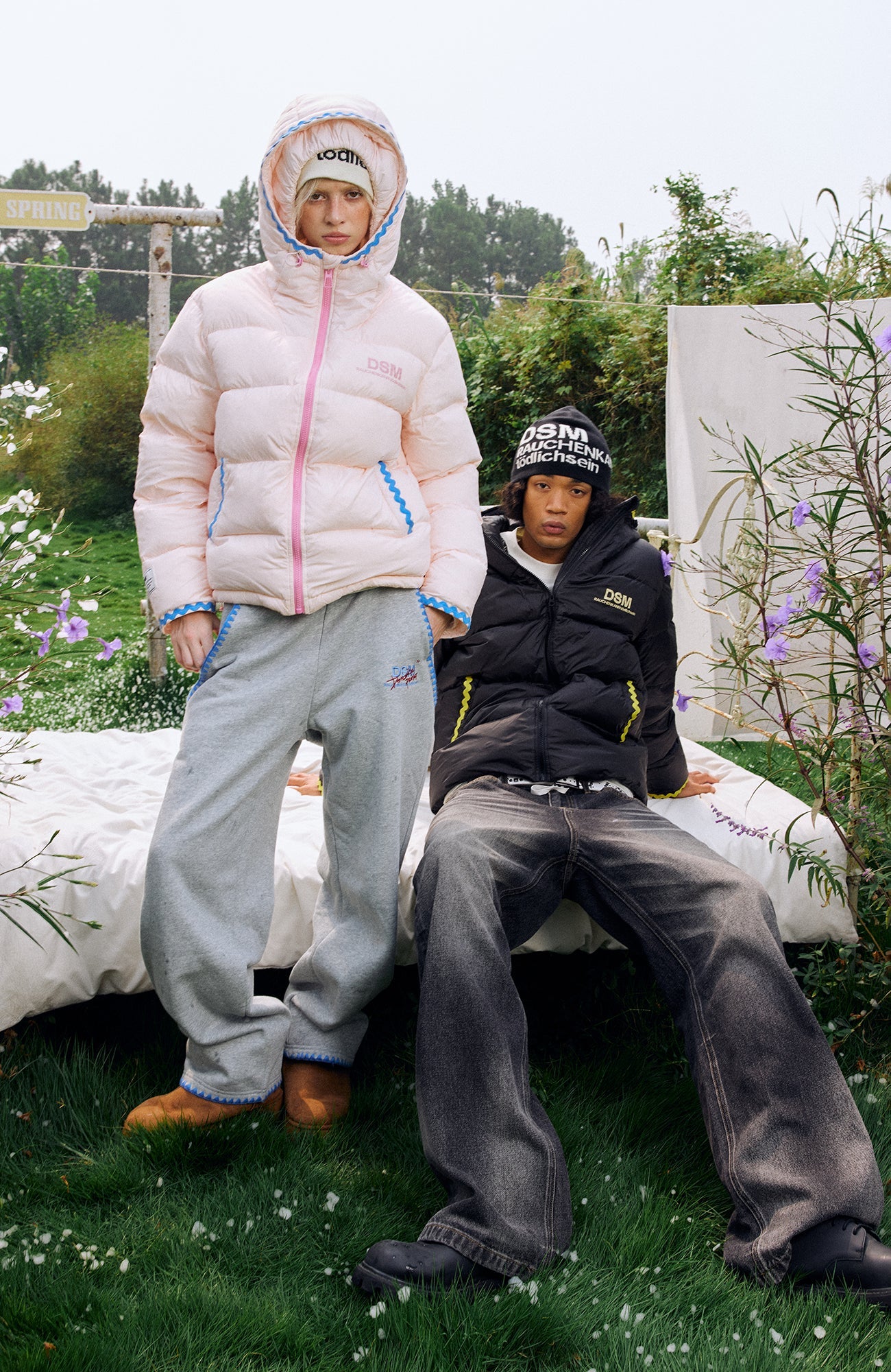 DONSMOKE Wavy Trim Hooded Down Puffer-Jacket-S-Black (Preorder)-Free Shipping Leatheretro