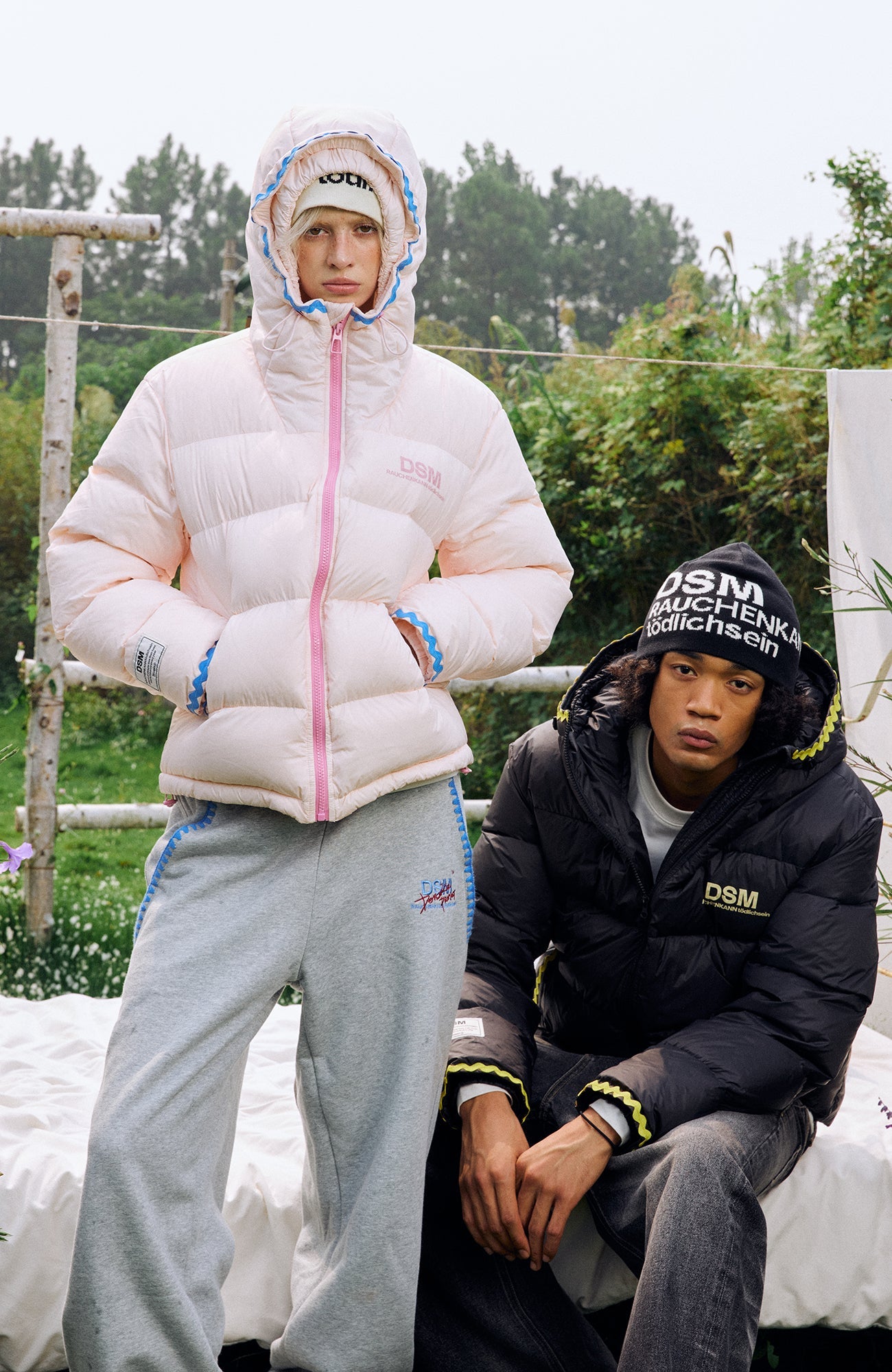 DONSMOKE Wavy Trim Hooded Down Puffer-Jacket-S-Black (Preorder)-Free Shipping Leatheretro