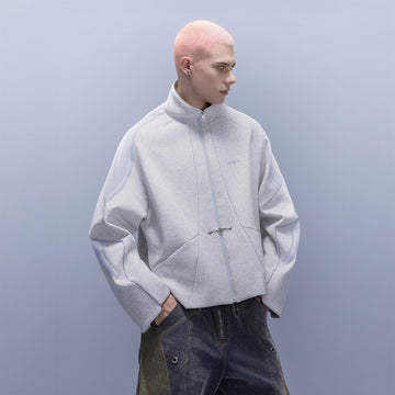 XIPHEVIL Contrast-Paneled Raglan Track Jacket White