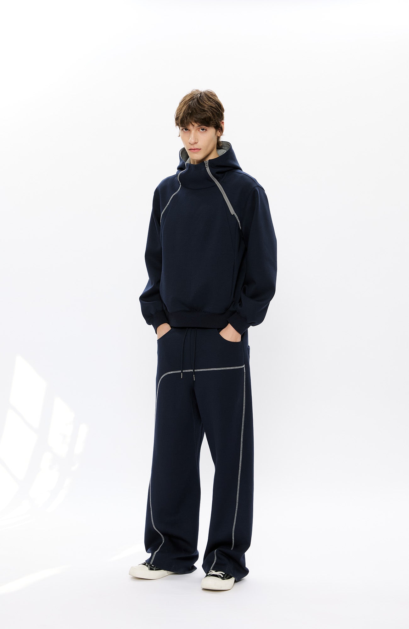 KREATE Contrast Stitch Sweatpants-Jeans-S-Free Shipping Leatheretro