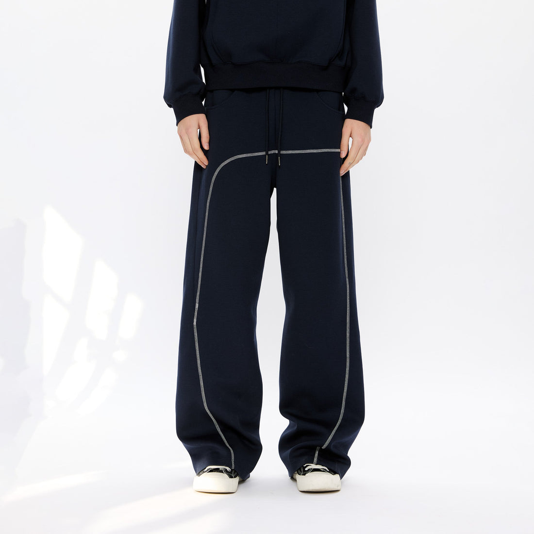 KREATE Contrast Stitch Sweatpants-Jeans-S-Free Shipping Leatheretro