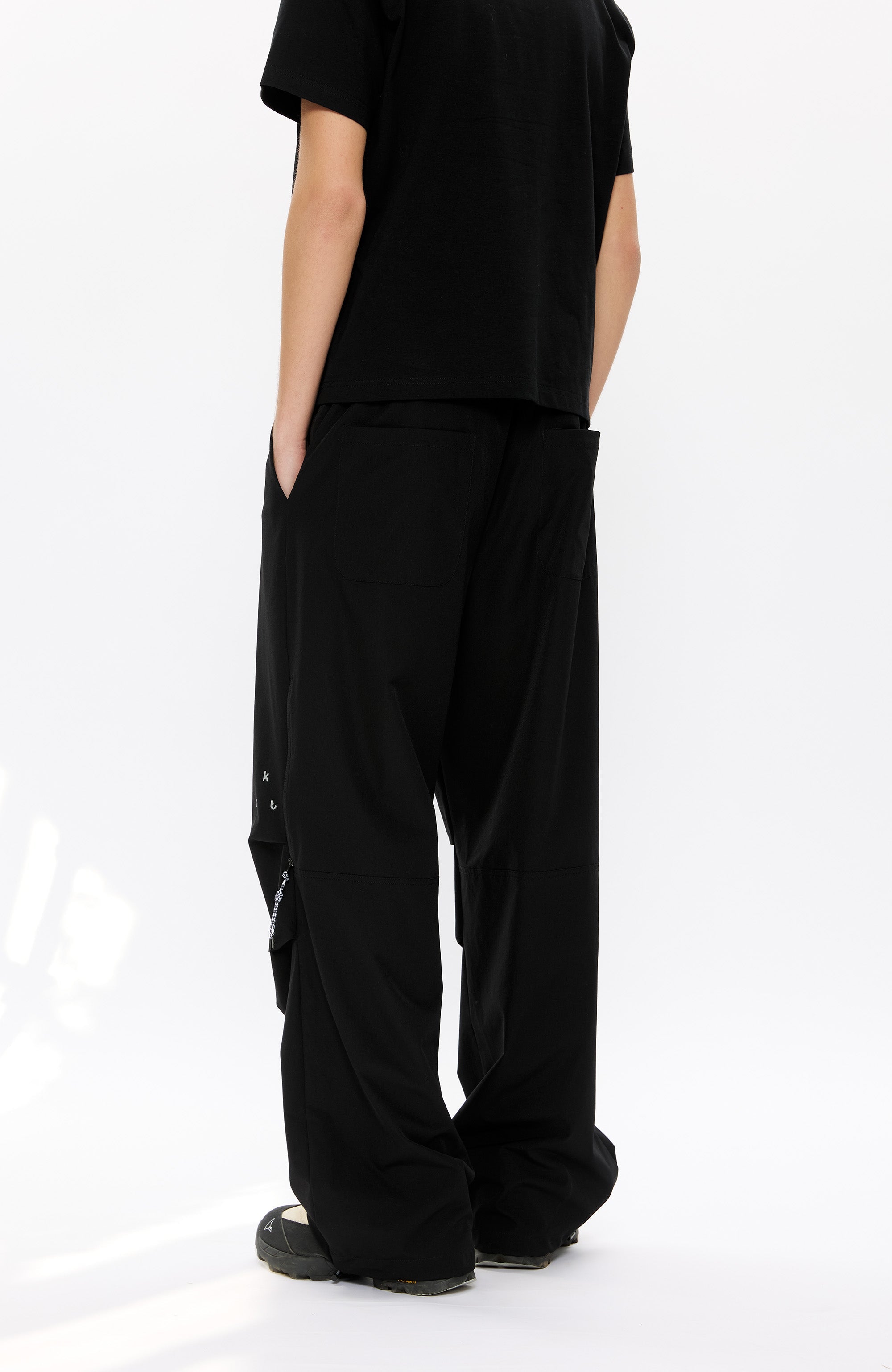 KREATE Parachute Cargo Pants-Jeans-S-Black-Free Shipping Leatheretro