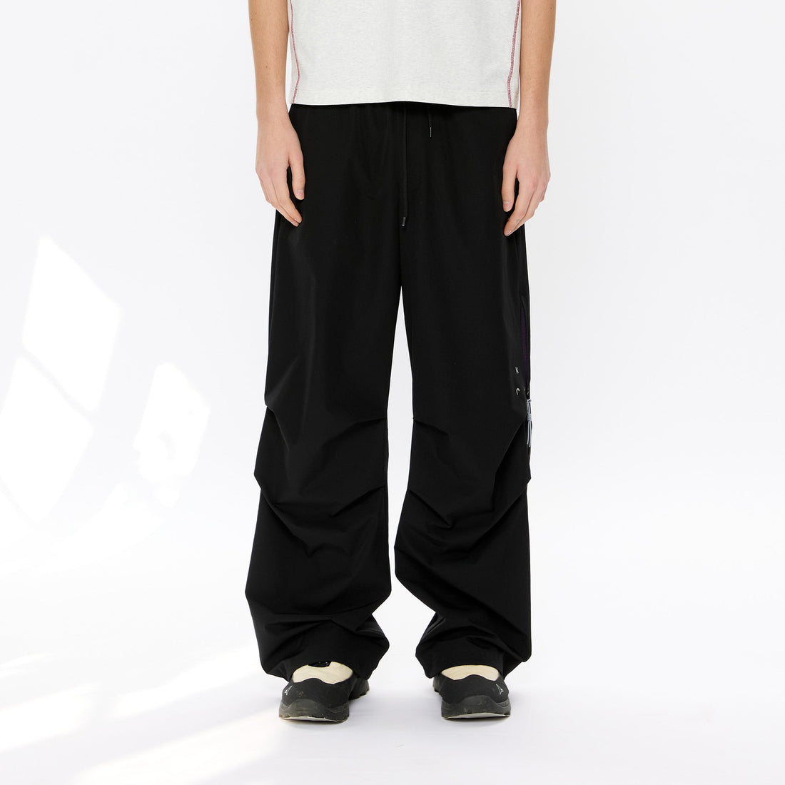 KREATE Parachute Cargo Pants-Jeans-S-Black-Free Shipping Leatheretro