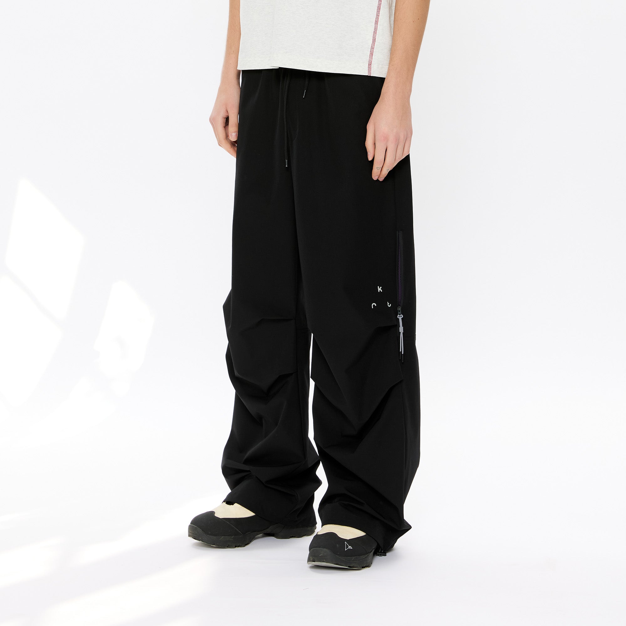KREATE Parachute Cargo Pants-Jeans-S-Black-Free Shipping Leatheretro