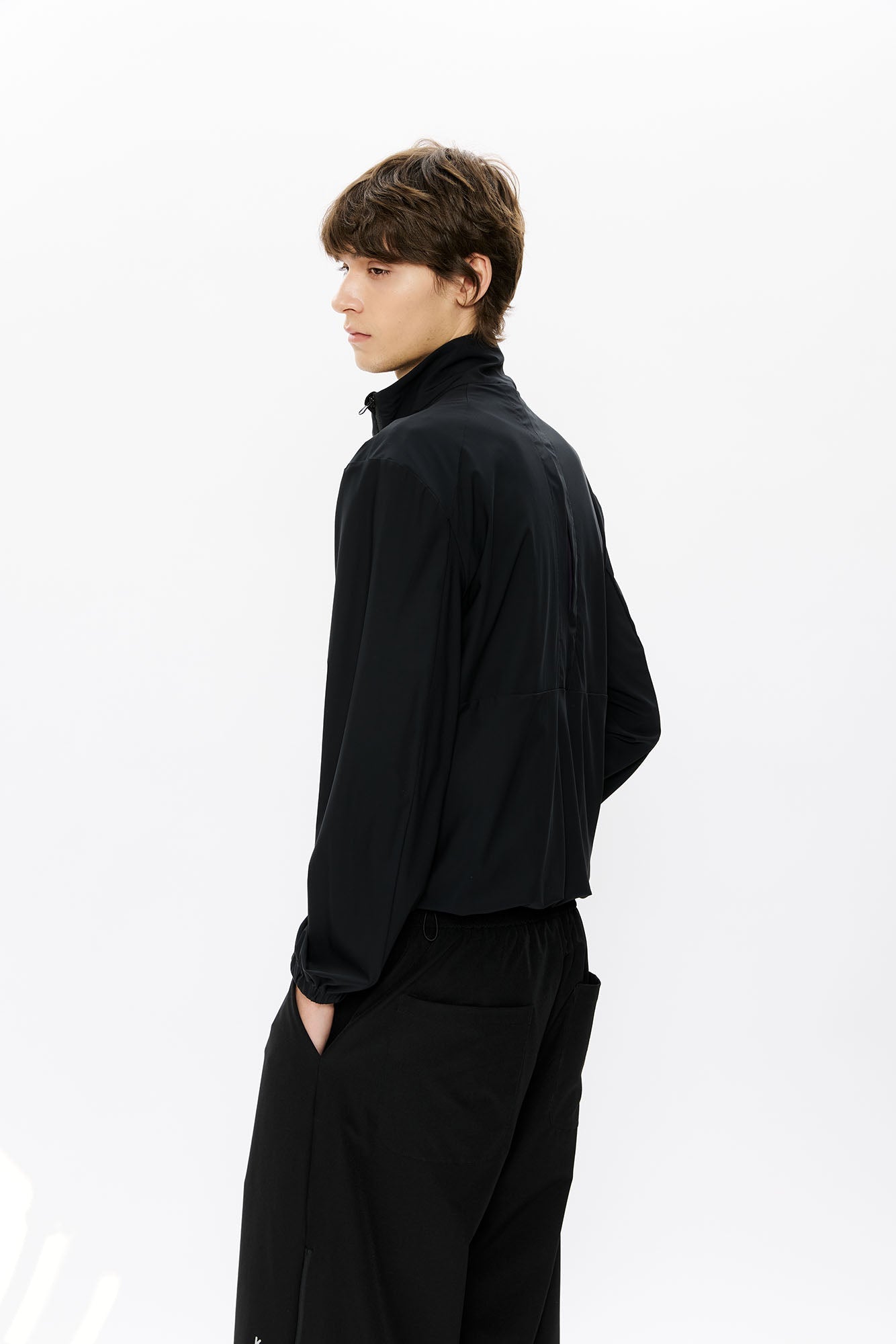 KREATE Asymmetrical Double-Zip High-Neck Hooded Jacket-Jacket-S-Black-Free Shipping Leatheretro
