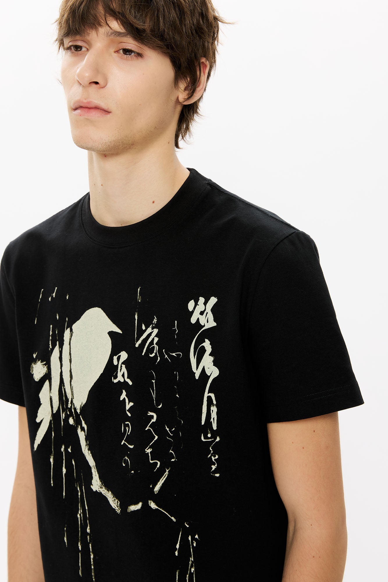 KREATE Brushstroke Graphic Sorona Quick-Dry Tee-Half shirt-S-Black-Free Shipping Leatheretro