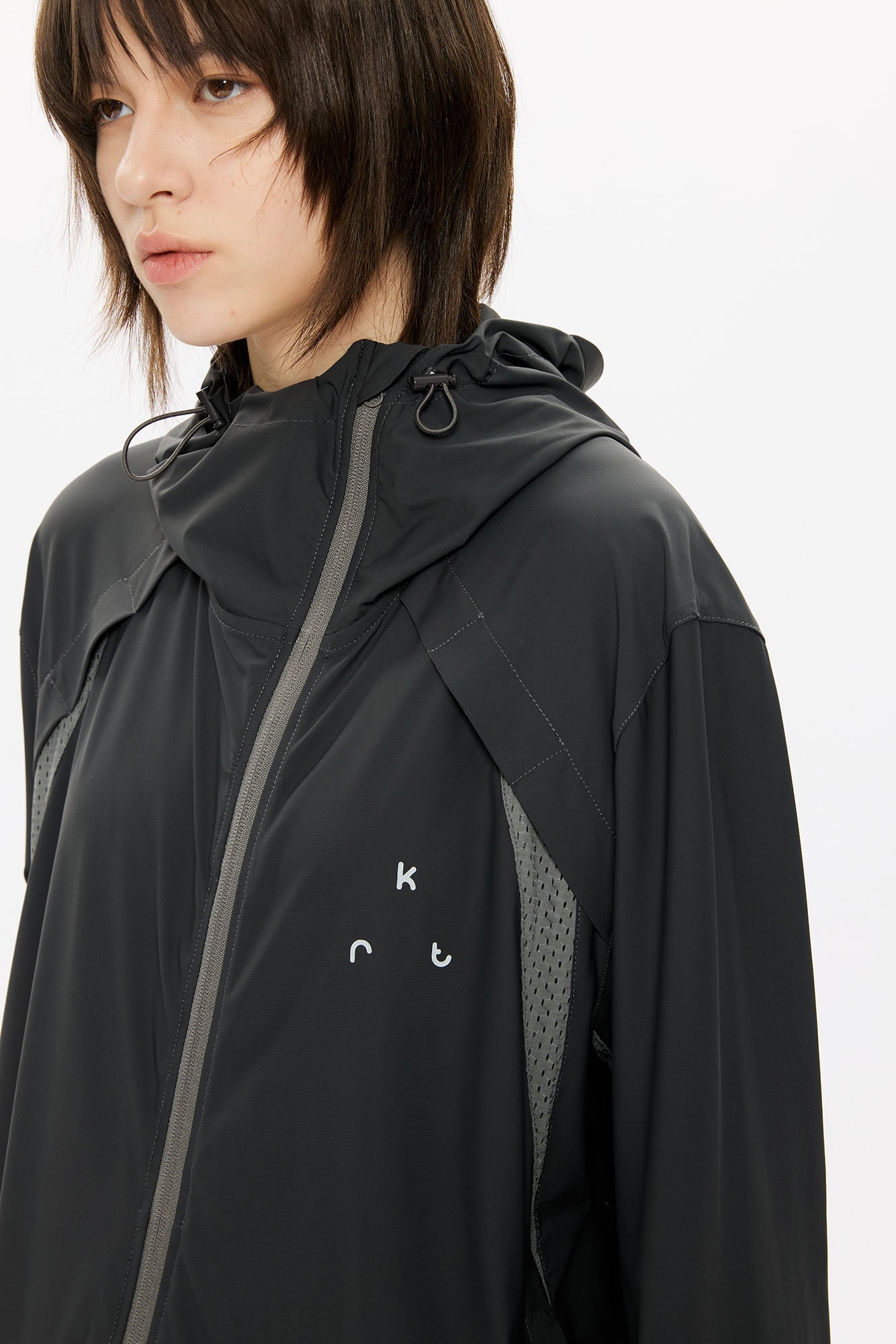 KREATE Asymmetrical-Zip Outdoor Hooded Jacket-Jacket-S-White-Free Shipping Leatheretro