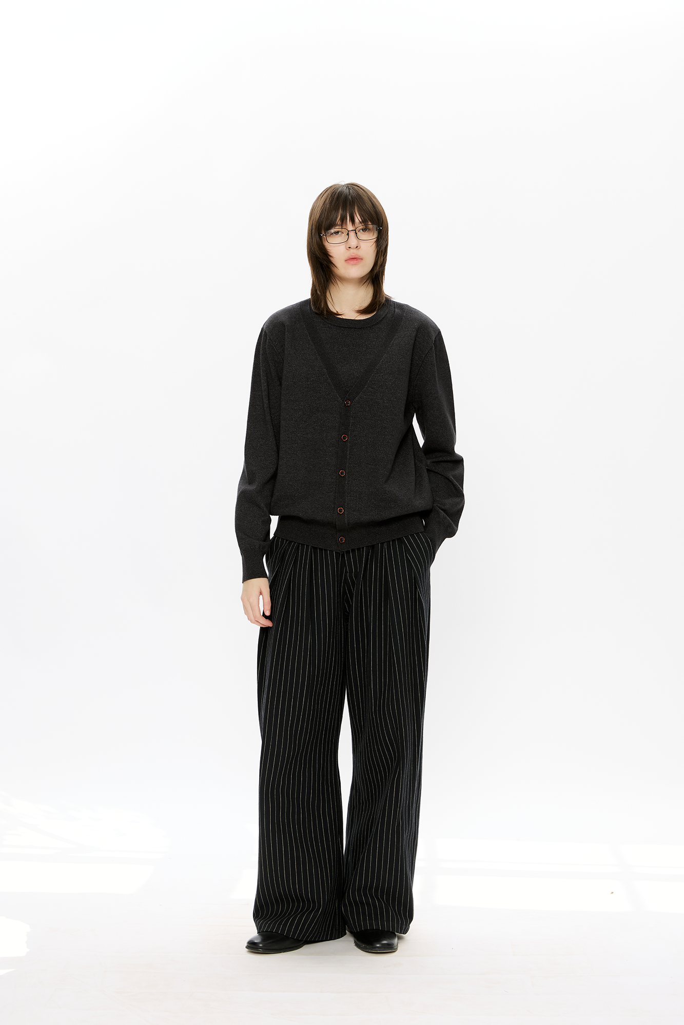 KREATE Essential Double-Layer Knit Cardigan-Sweater-S (Preorder)-Free Shipping Leatheretro