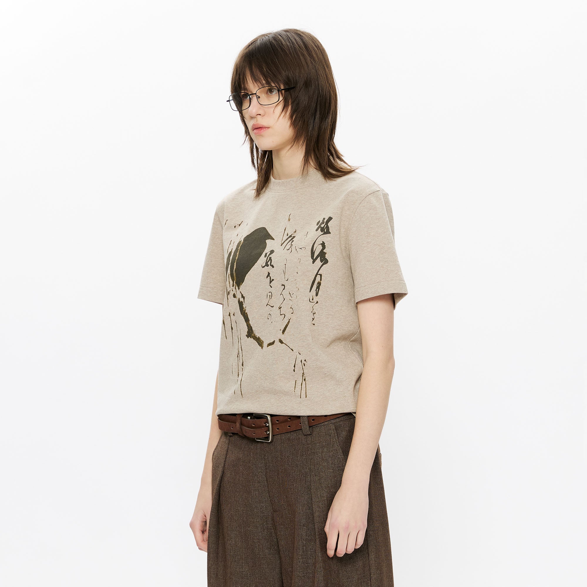 KREATE Brushstroke Graphic Sorona Quick-Dry Tee-Half shirt-S-Black-Free Shipping Leatheretro