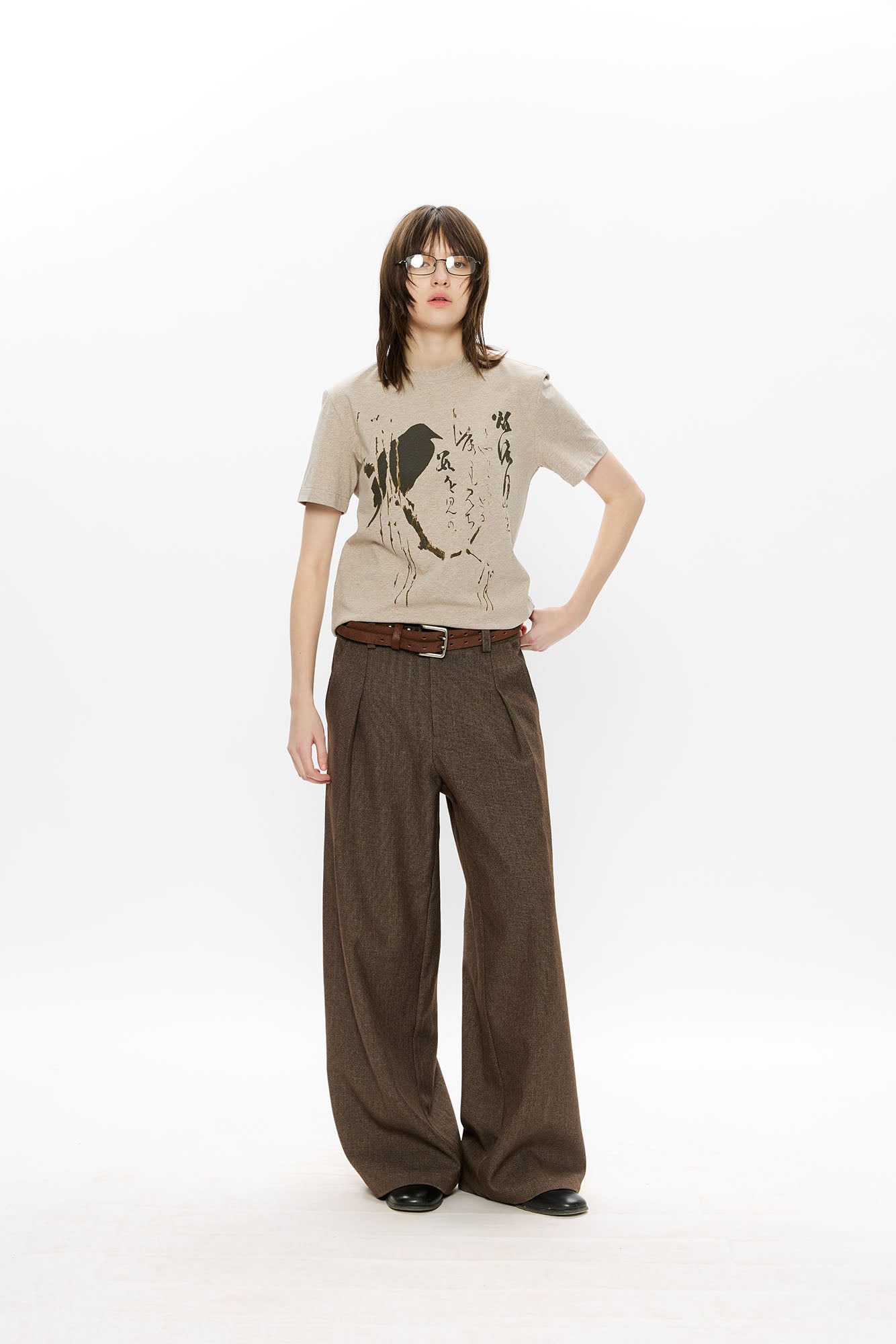 KREATE Brushstroke Graphic Sorona Quick-Dry Tee-Half shirt-S-Black-Free Shipping Leatheretro