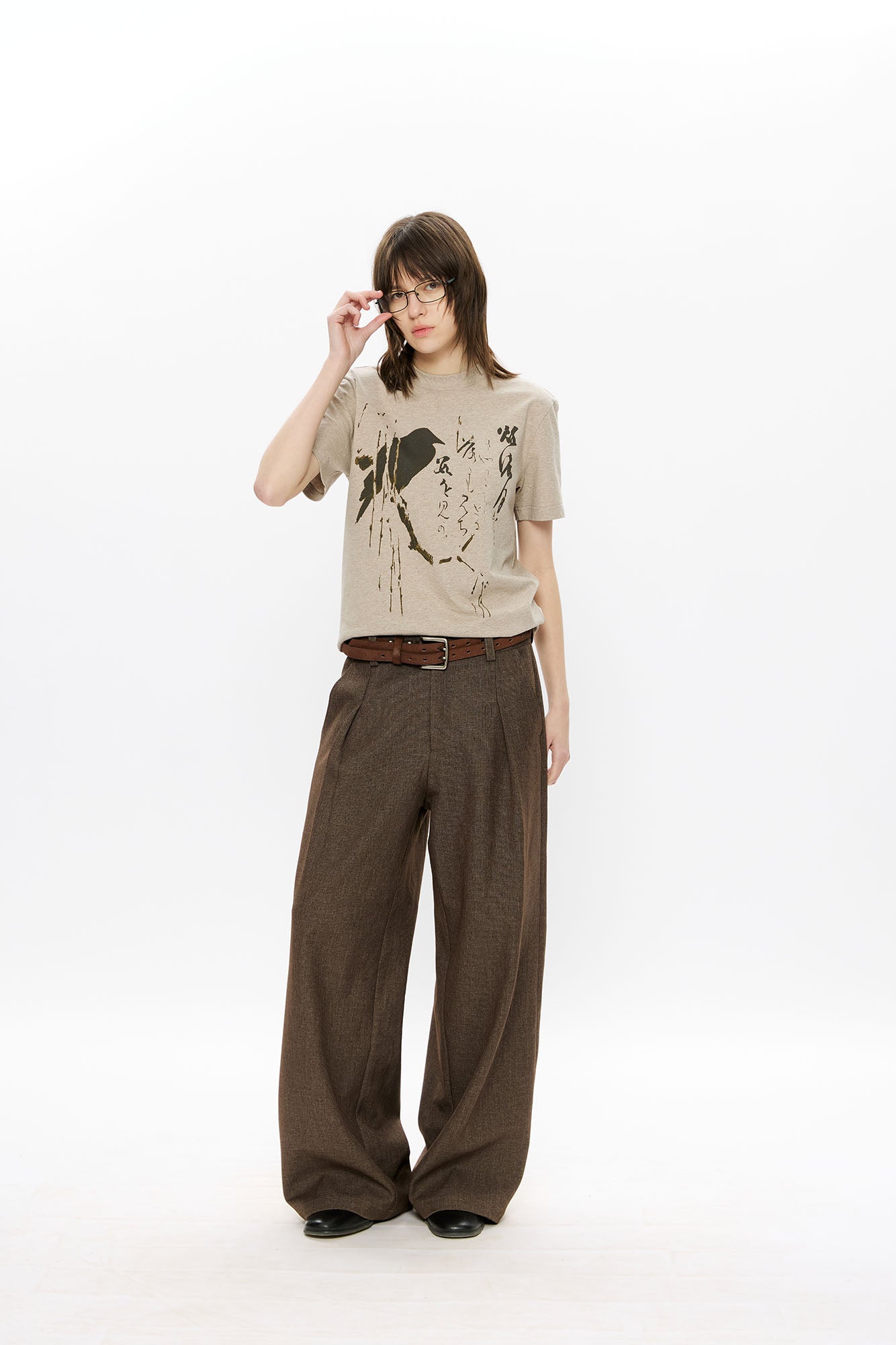 KREATE Brushstroke Graphic Sorona Quick-Dry Tee-Half shirt-S-Black-Free Shipping Leatheretro